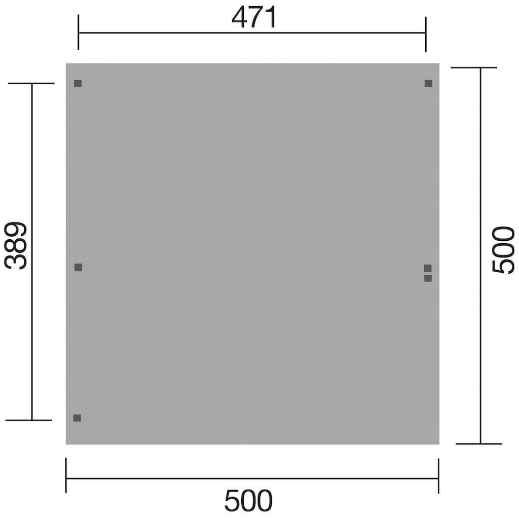 weka Doppelcarport »616«, Holz, 453 cm, braun