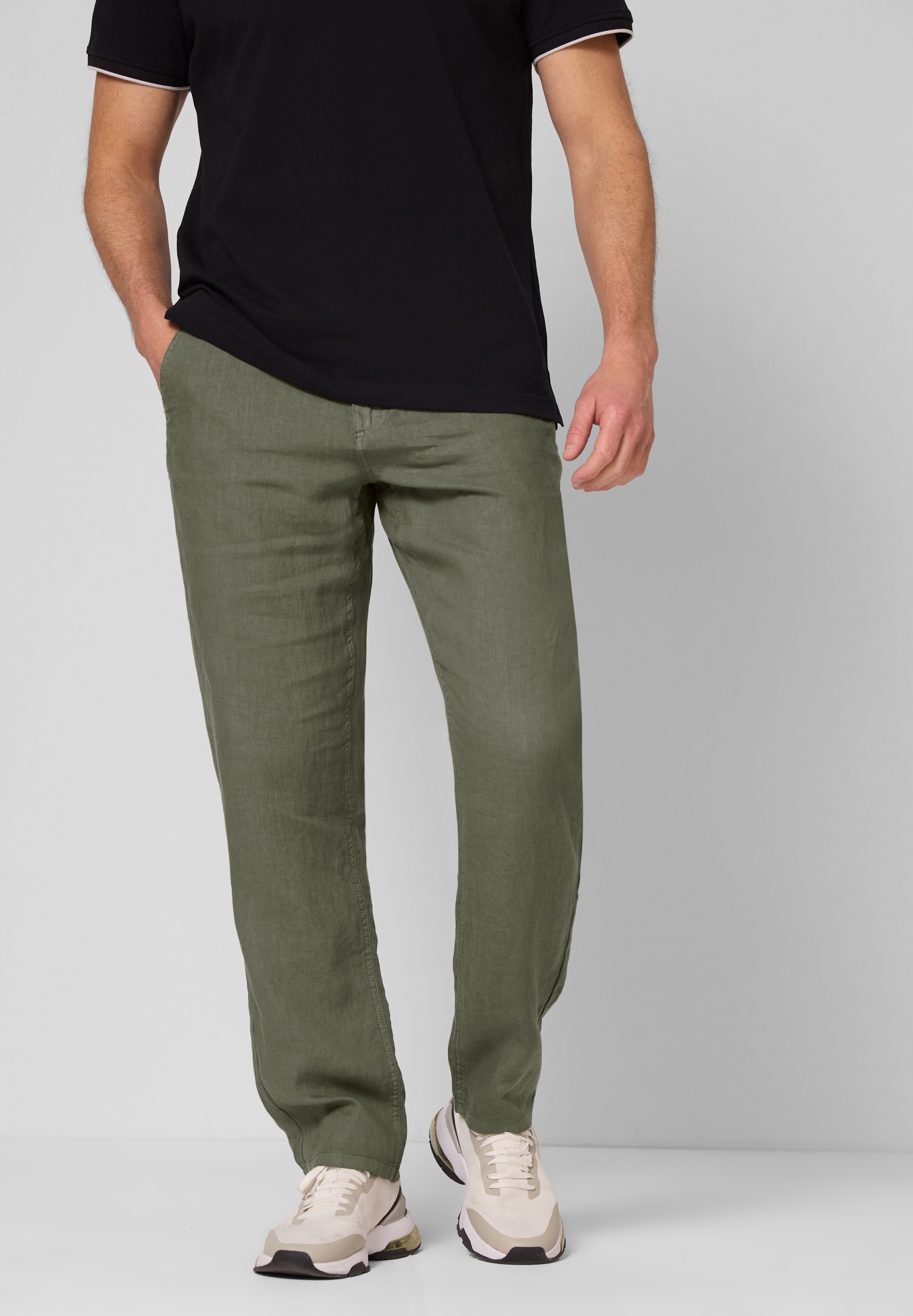 STREET ONE MEN Chinohose aus Leinen günstig online kaufen
