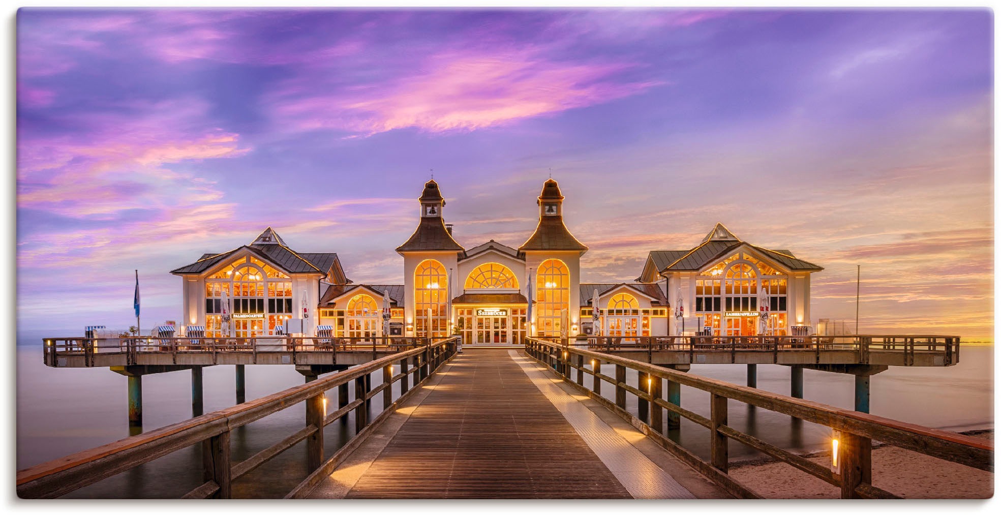 Artland Wandbild "Rügen Seebrücke in Sellin" Brücken 1 Stk. tlg. als Alubil günstig online kaufen
