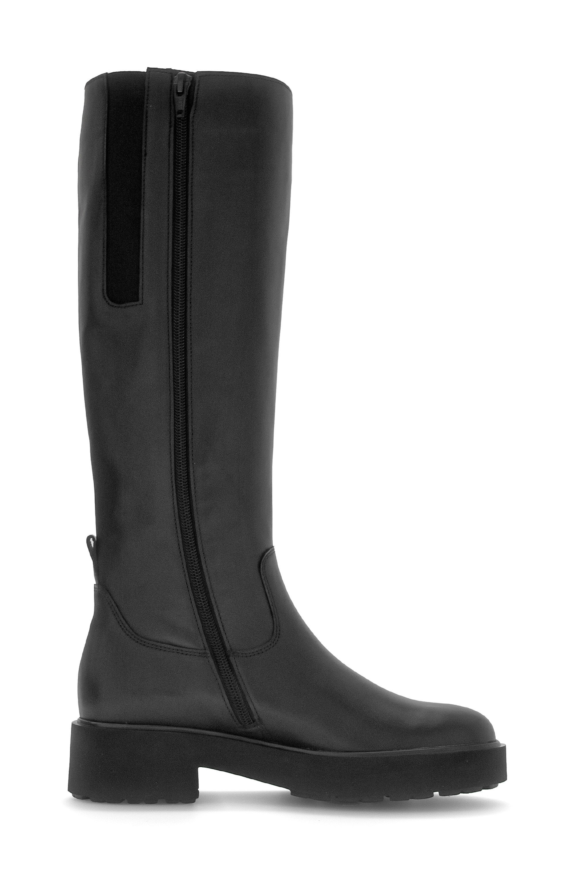Gabor Stiefel, Blockabsatz, Langschaftstiefel, Reißverschlussstiefel mit Ziernähten