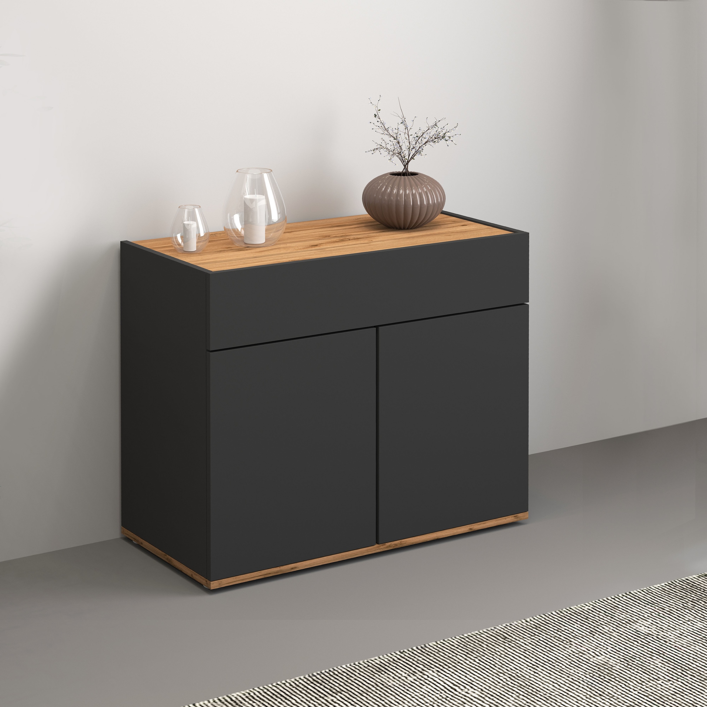 INOSIGN Sideboard »Garda, Kommode, Schrank, Kredenz«, 2 Türen, 1 Schublade,grifflos Breite...