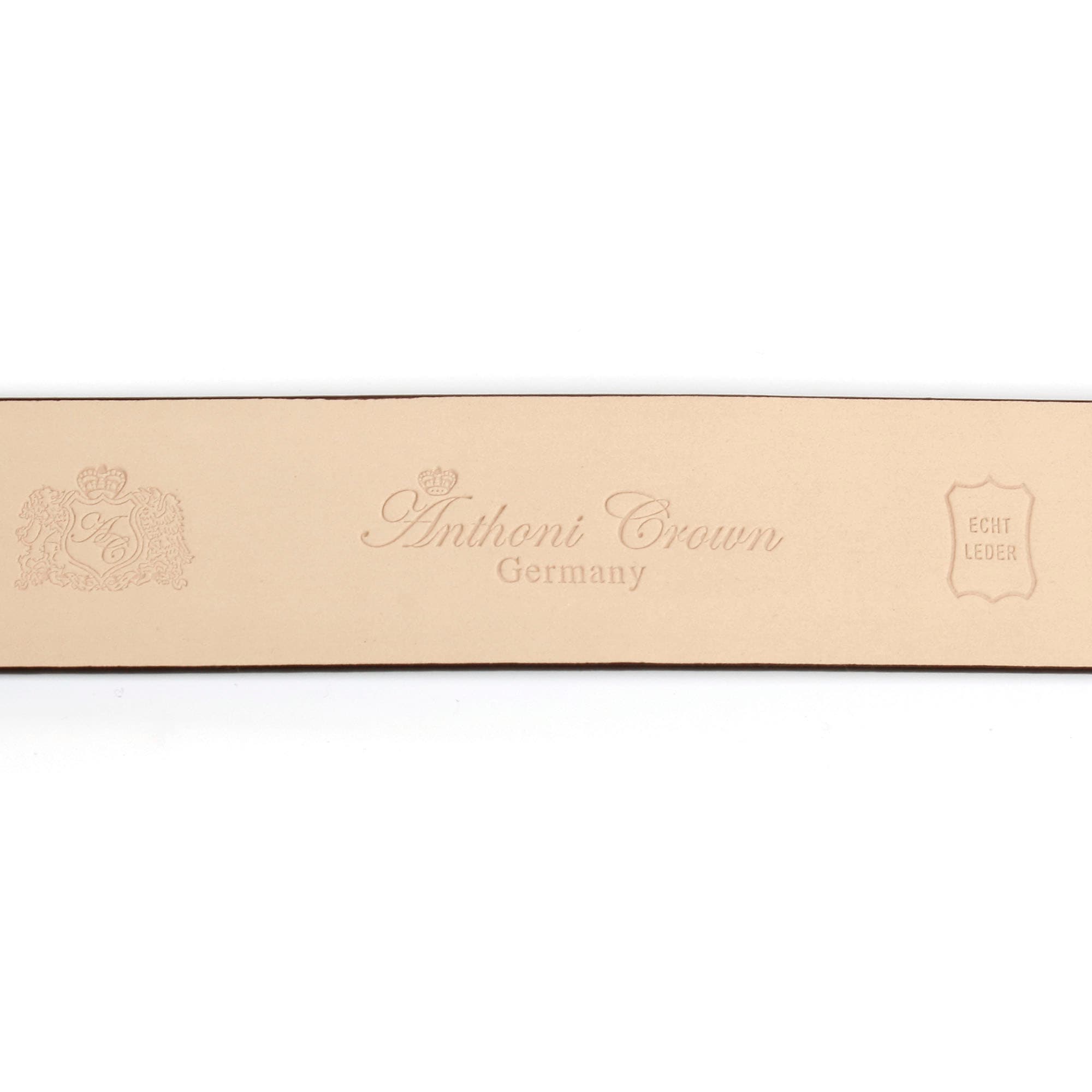 Anthoni Crown Ledergürtel mit filigraner Schließe in Kleeblattopik | Anzuggürtel