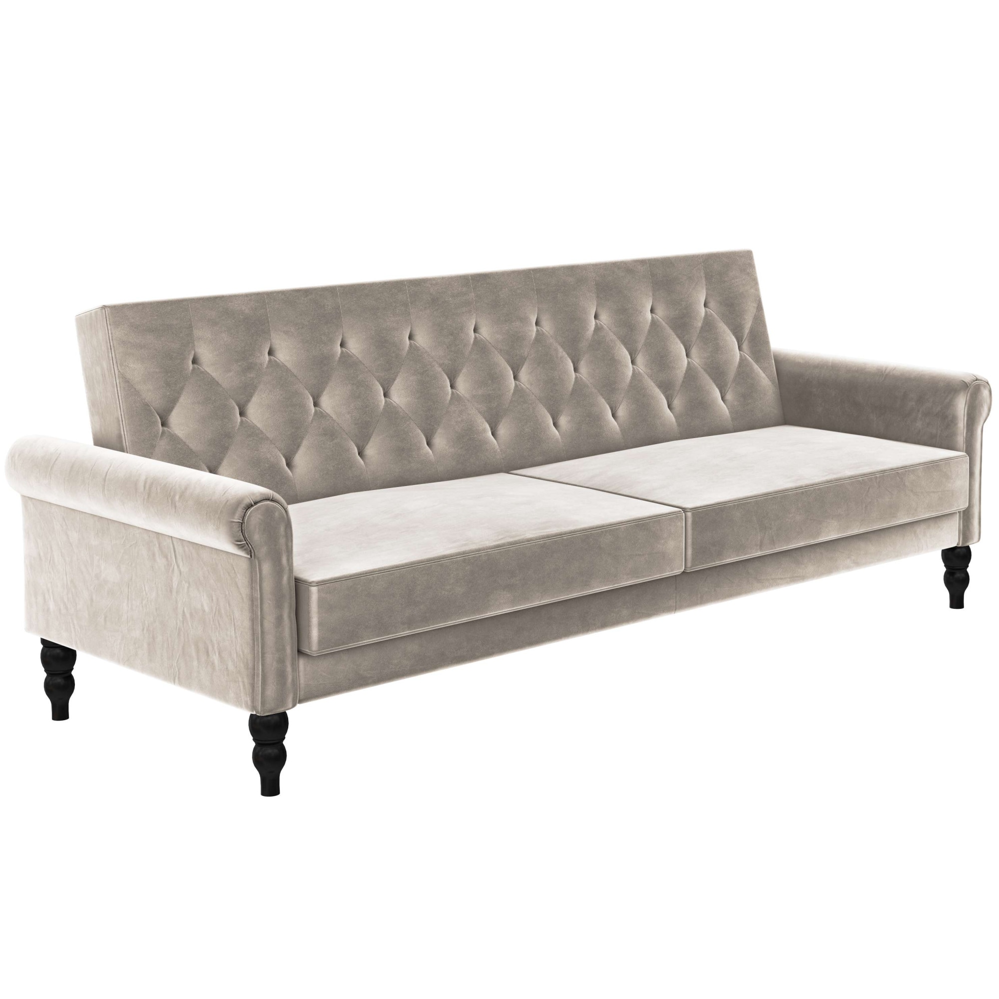 Dorel Home 3-Sitzer »Tyne«, Schlafsofa 222 cm, Bettfunktion (110/190cm), pflegeleichter Velours