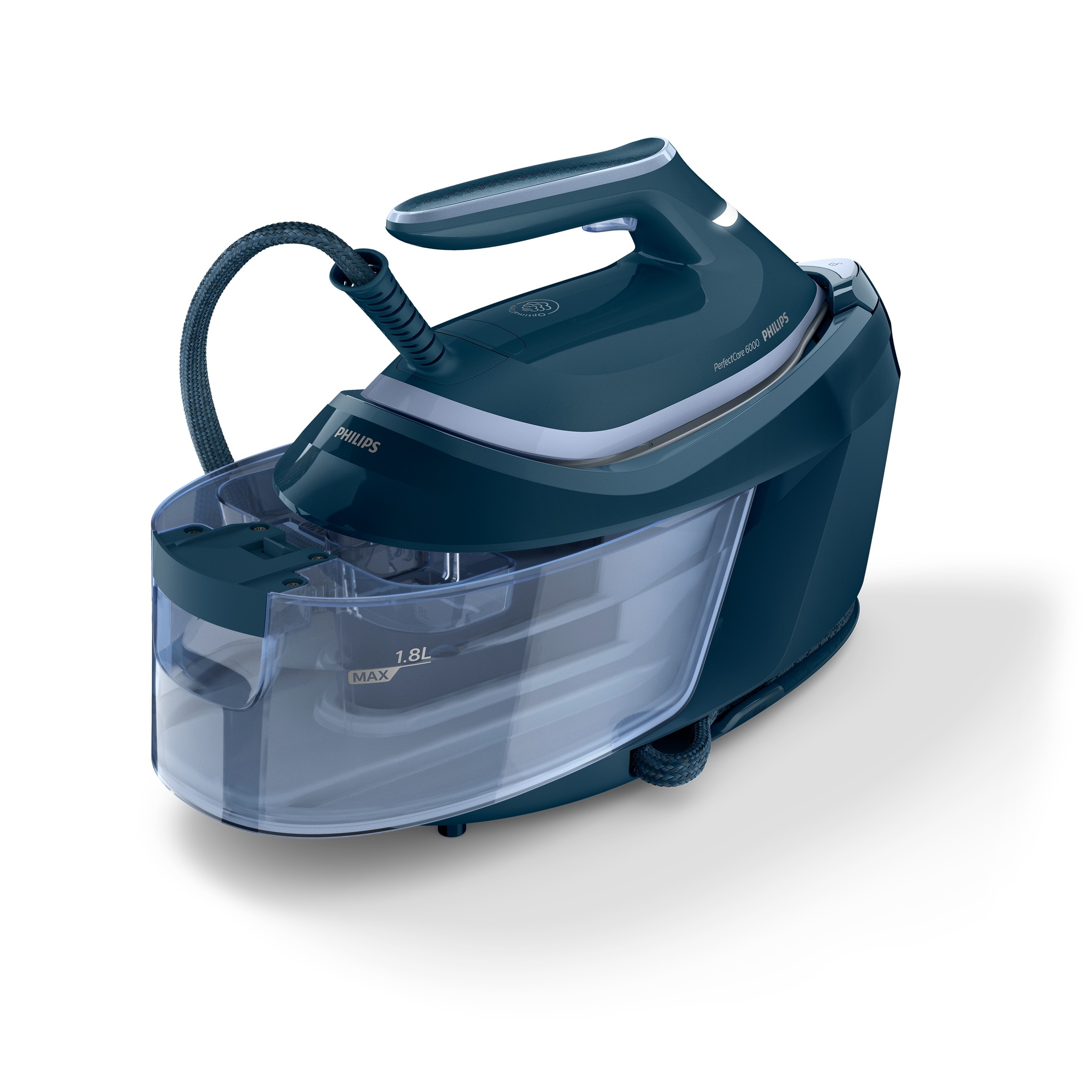 PHILIPS Dampfbügelstation "PSG6023/20 PerfectCare 6000 Series", blau (dunkelblau), Dampfbügelstationen, 2.400 Watt, OptimalTemp & SteamGlide Plus Büge