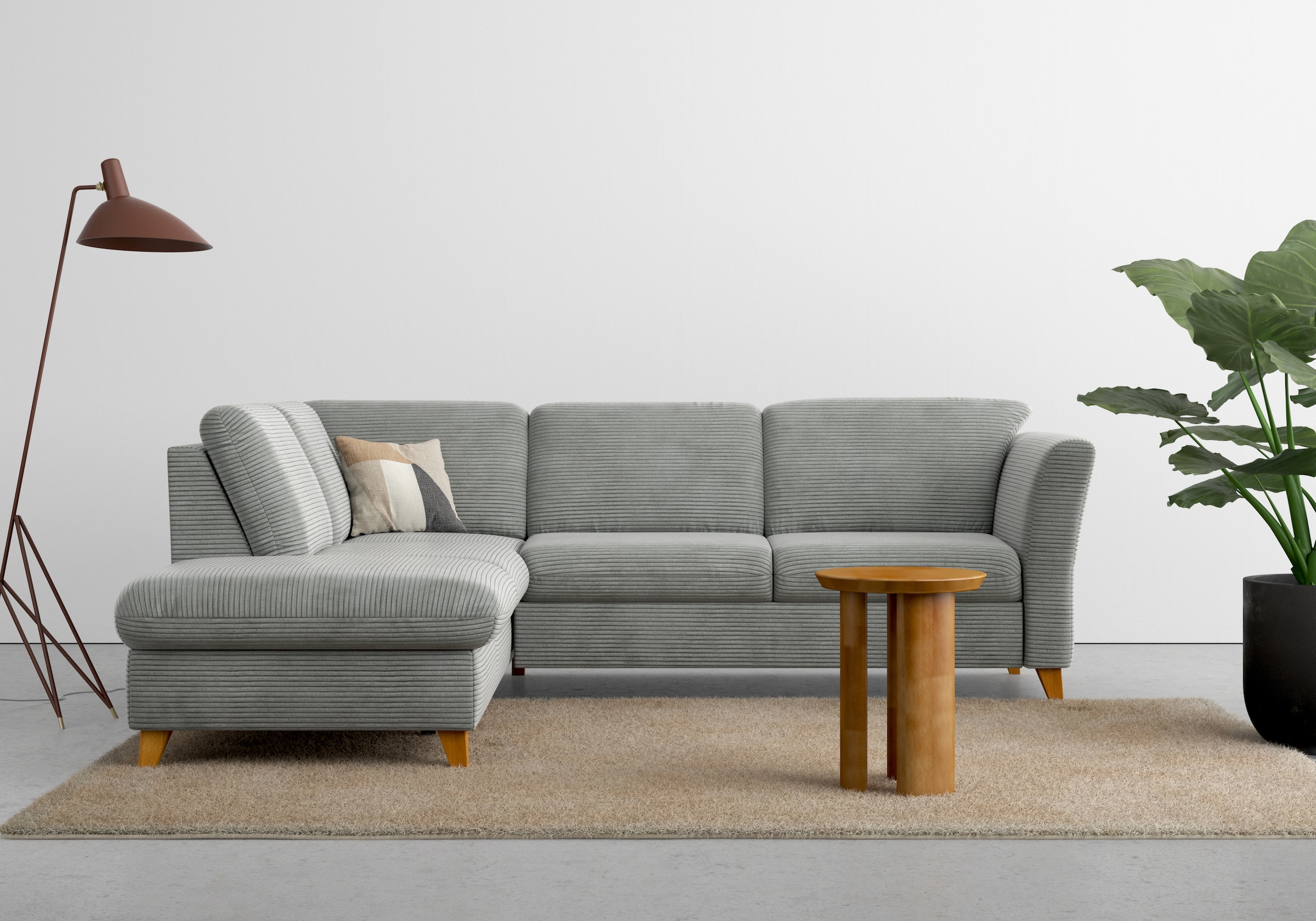 Home affaire Ecksofa »Trelleborg L-Form«, wahlweise mit Bettfunktion und Bettkasten, inkl. Federkern-Polsterung