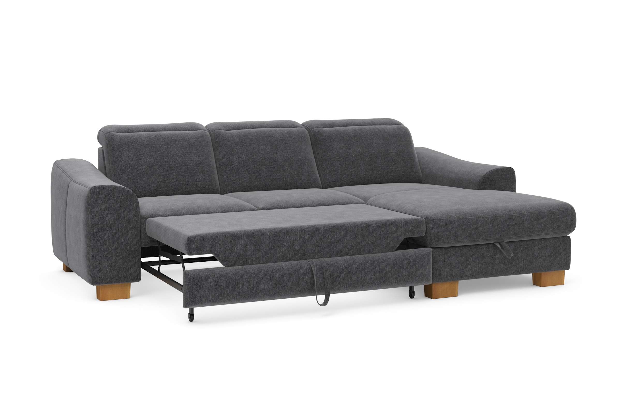 Home affaire Ecksofa »Dundee L-Form«, wahlweise mit Kopfteilverstellung und zusätzlich mit Bettfunktion