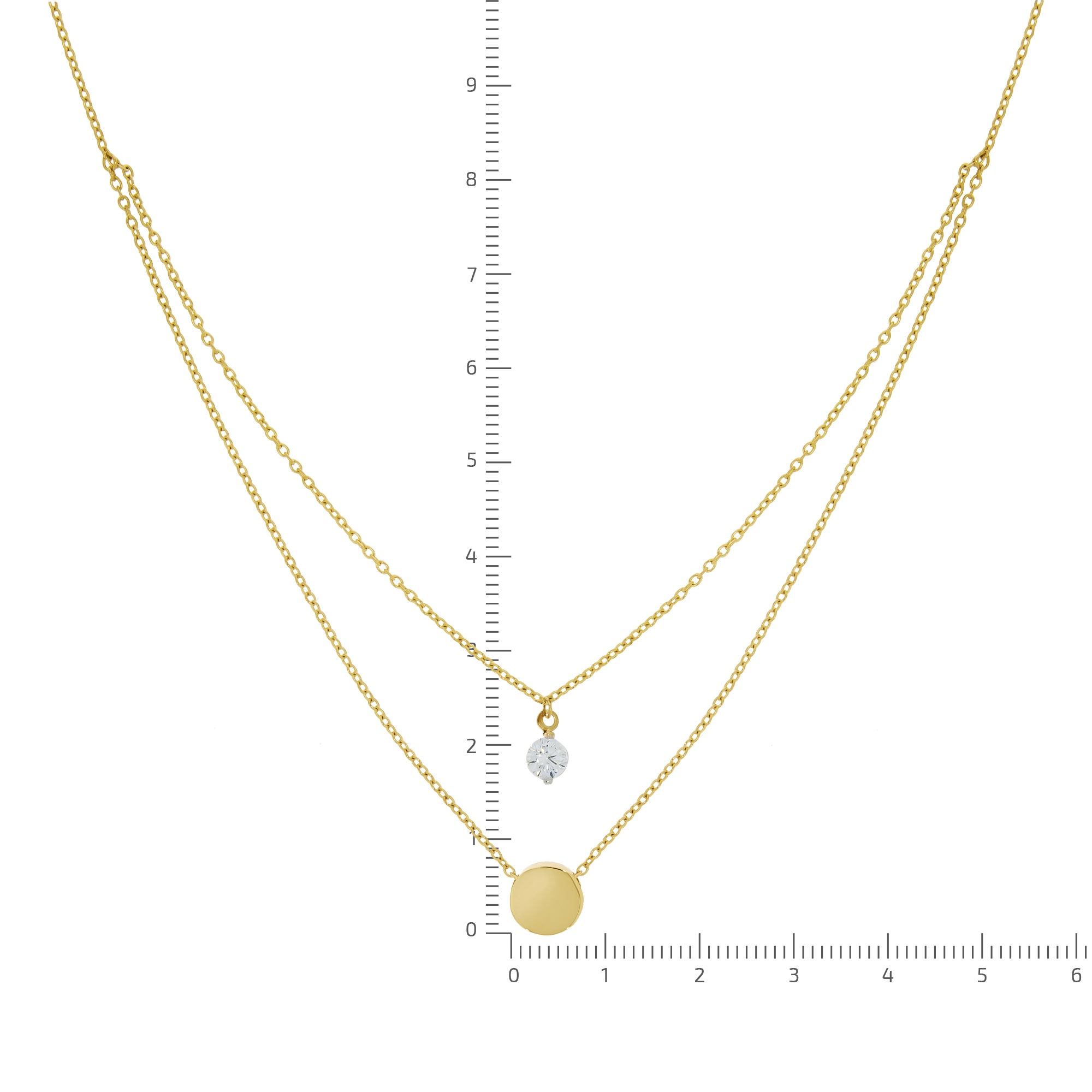 Fascination by Ellen K. Collierkettchen »Gold 375 zweifarbig Zirkonia«