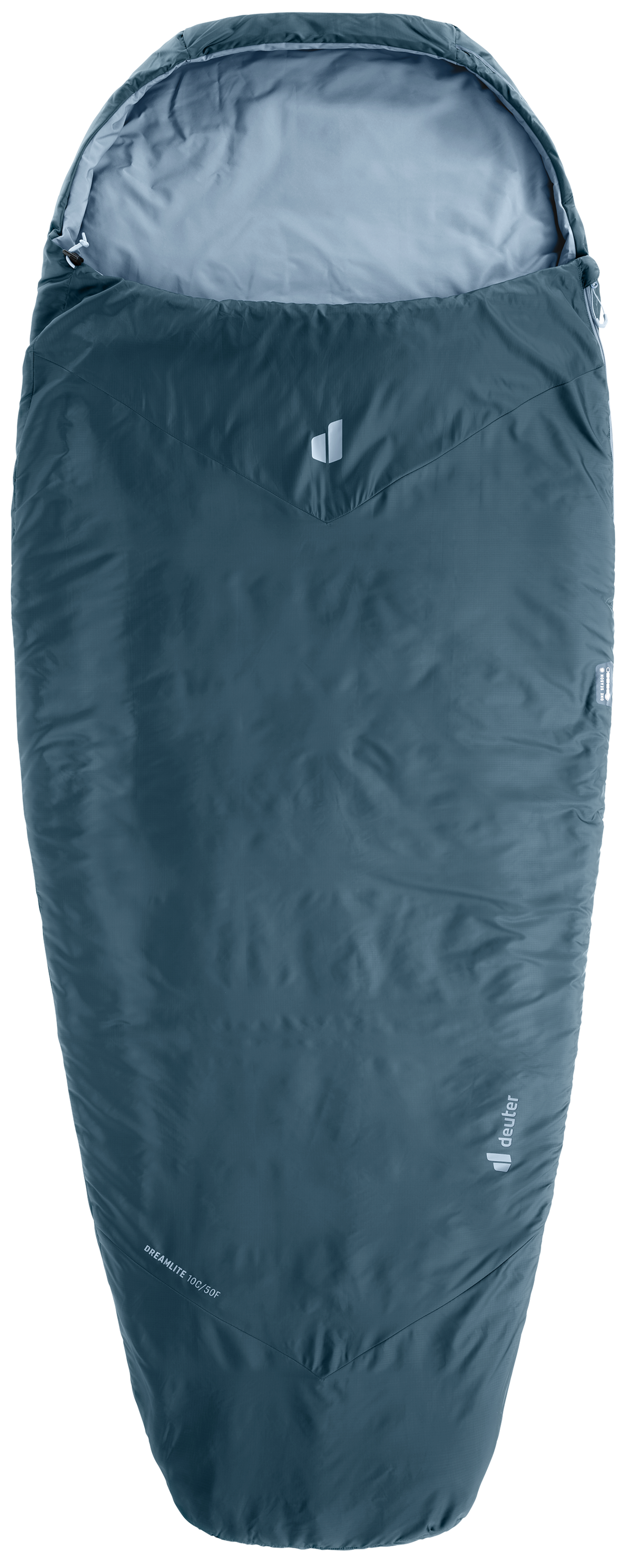 DEUTER Schlafsack "DREAMLITE 10C/50F", B/L: 75cm x 210cm, blau, Schlafsäcke, mit 360-Isolation, eiförmiger Komfortschnitt