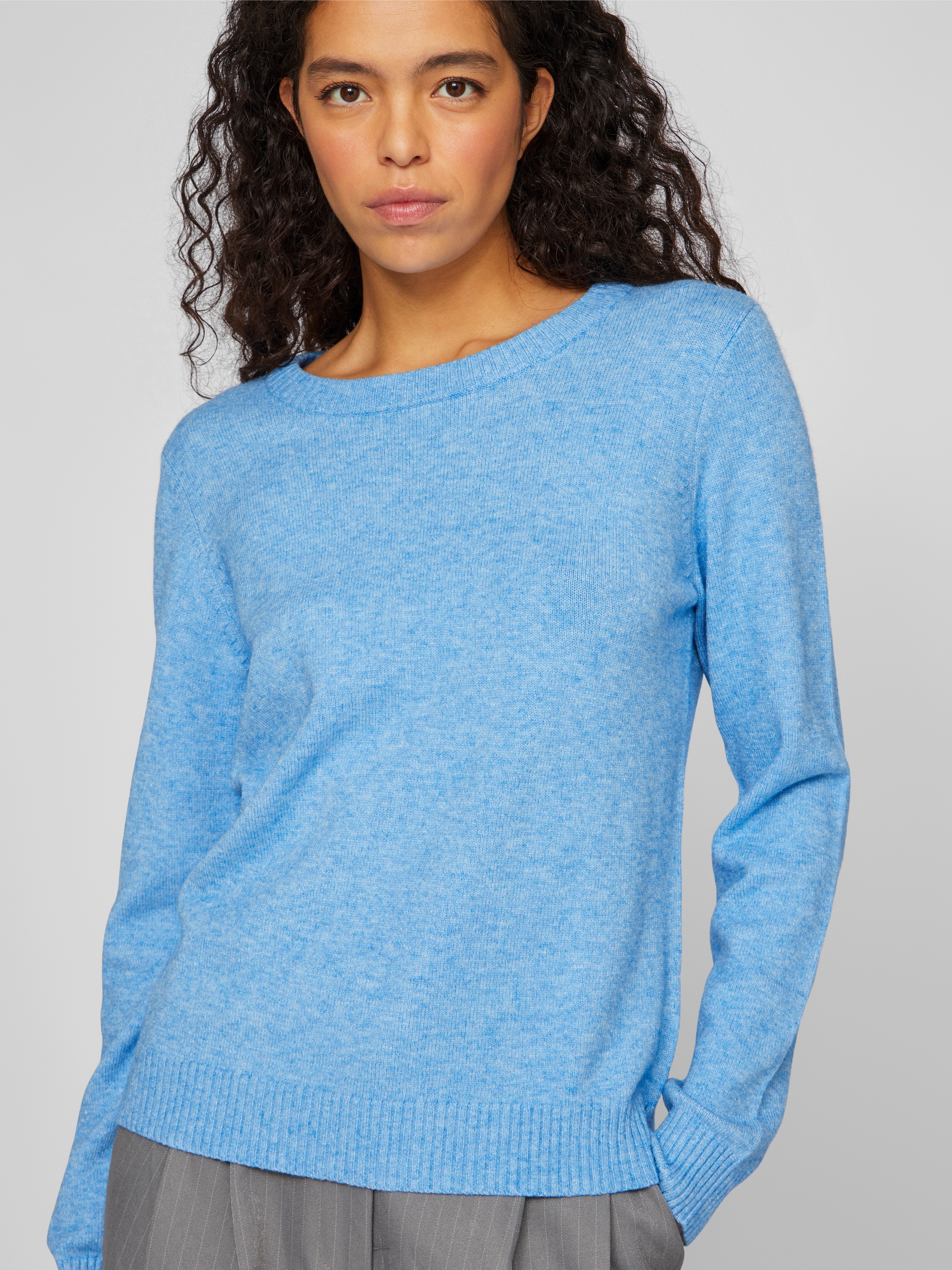 Vila Rundhalspullover "VIRIL O-NECK L/S KNIT TOP - NOOS" günstig online kaufen