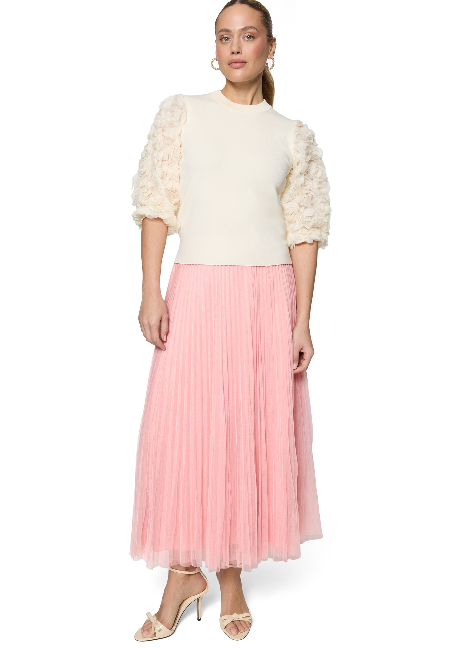 Zero Midirock »Damen mit Gummibund« Falten