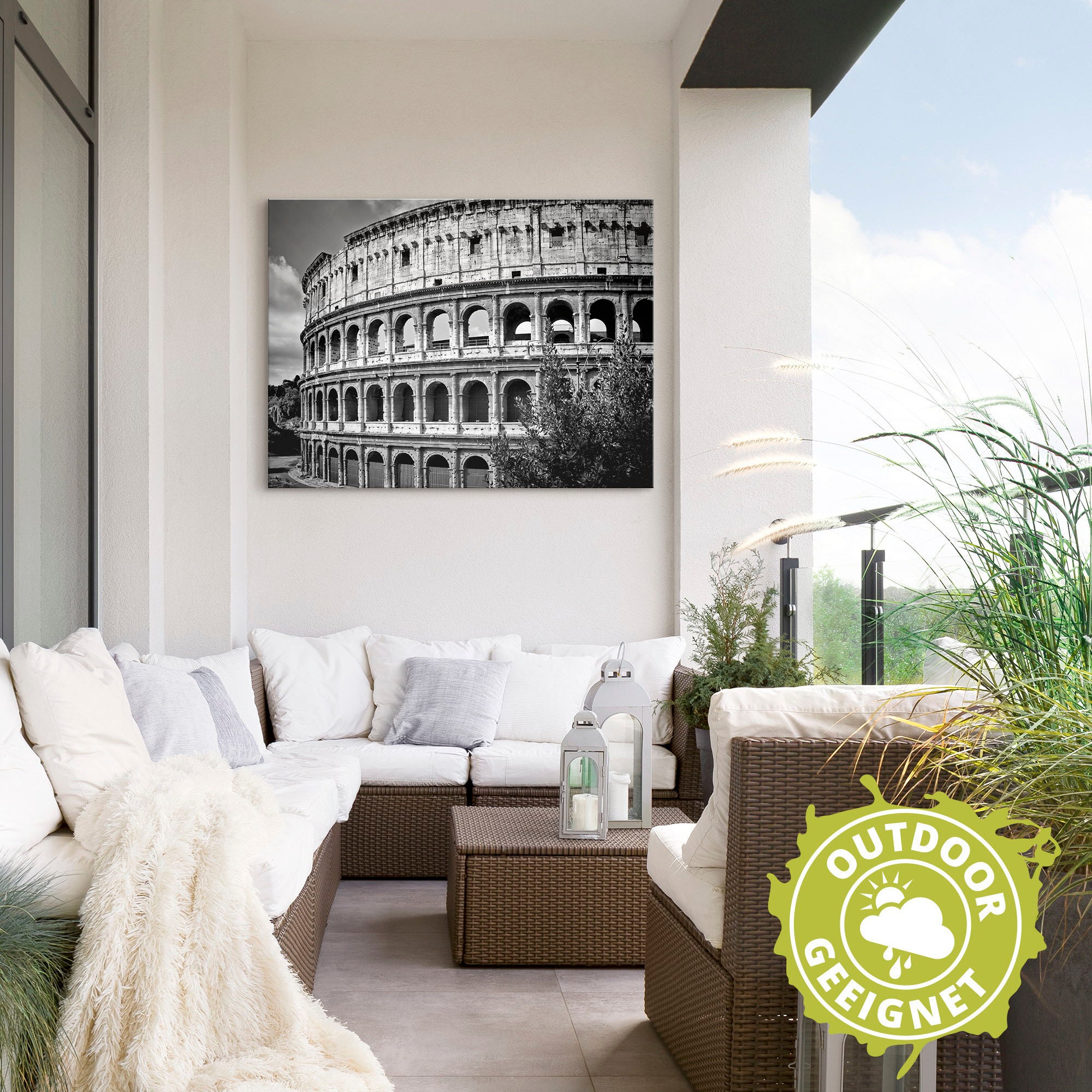 Artland Wandbild »Rom Kolosseum Monochrom«, Rom, (1 St.), als Alubild, Outdoorbild, Poster in verschied. Größen
