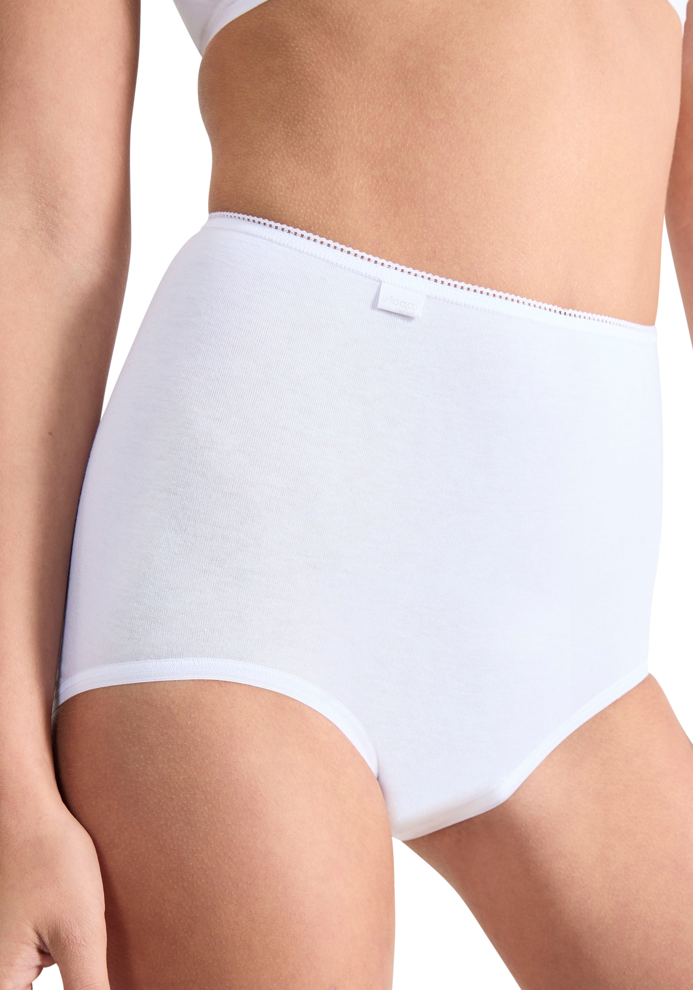 sloggi Maxislip »24/7 Cotton« 3er Pack,  höher geschnittene Passform, elastisch, Spitze, blickdicht, weich