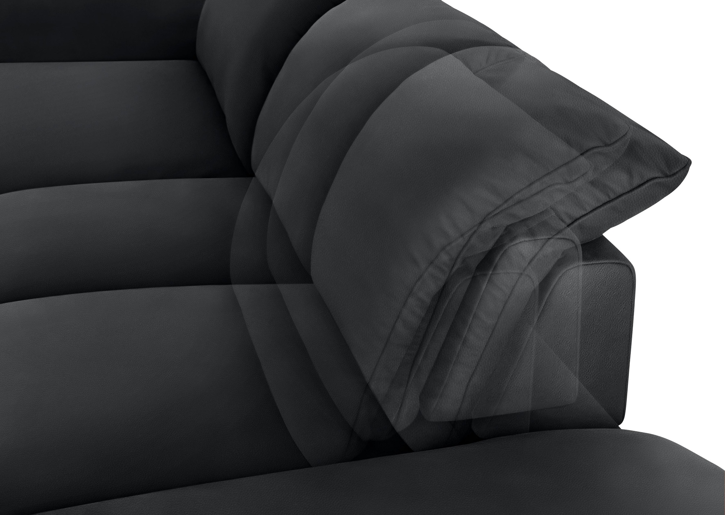 W.SCHILLIG Ecksofa »enjoy&MORE, Designsofa, elegant und bequem, L-Form«, mit Sitztiefenverstellung, Füße silber matt, Breite 310 cm