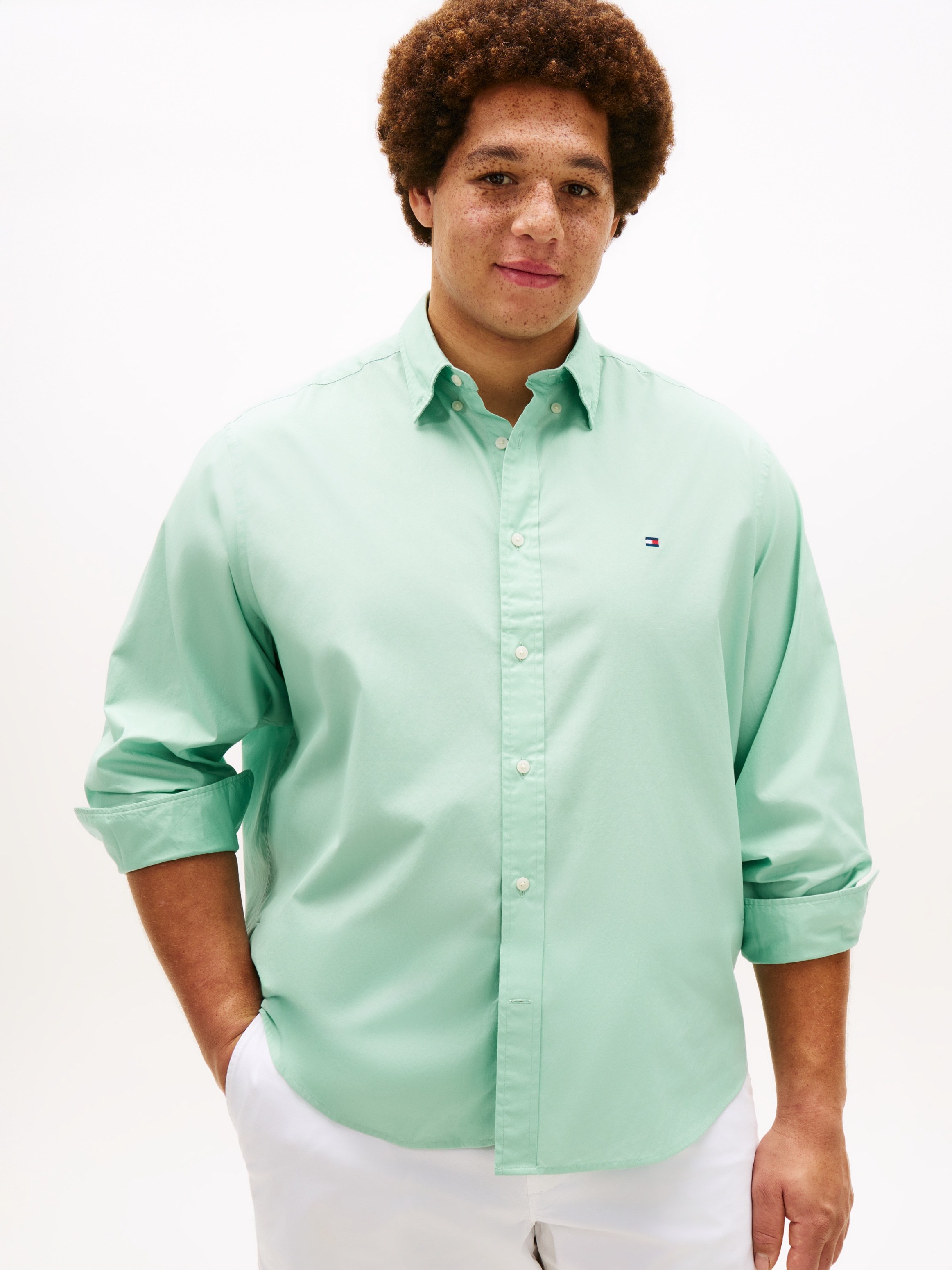 Tommy Hilfiger Big & Tall Langarmhemd "BT-FLEX POPLIN SOLID" Große Größen, günstig online kaufen