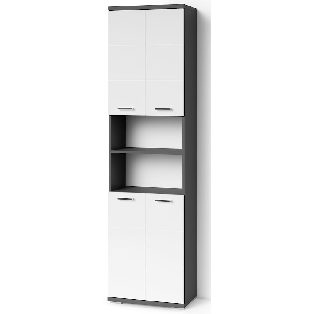 byLIVING Hochschrank »Nebraska«, Breite 50 cm, Badezimmerschrank mit Metallgriffen, viel Stauraum