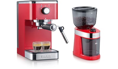 Graef Espressomaschine »"Salita Set"«, inkl. Kaffeemühle CM 203 (ES403EUSET), rot kaufen