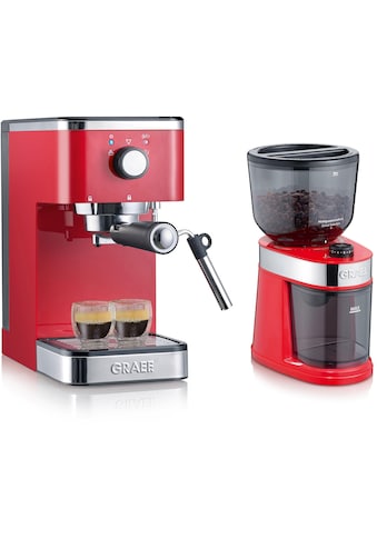 Graef Espressomaschine »"Salita Set"«, inkl. Kaffeemühle CM 203 (ES403EUSET), rot kaufen