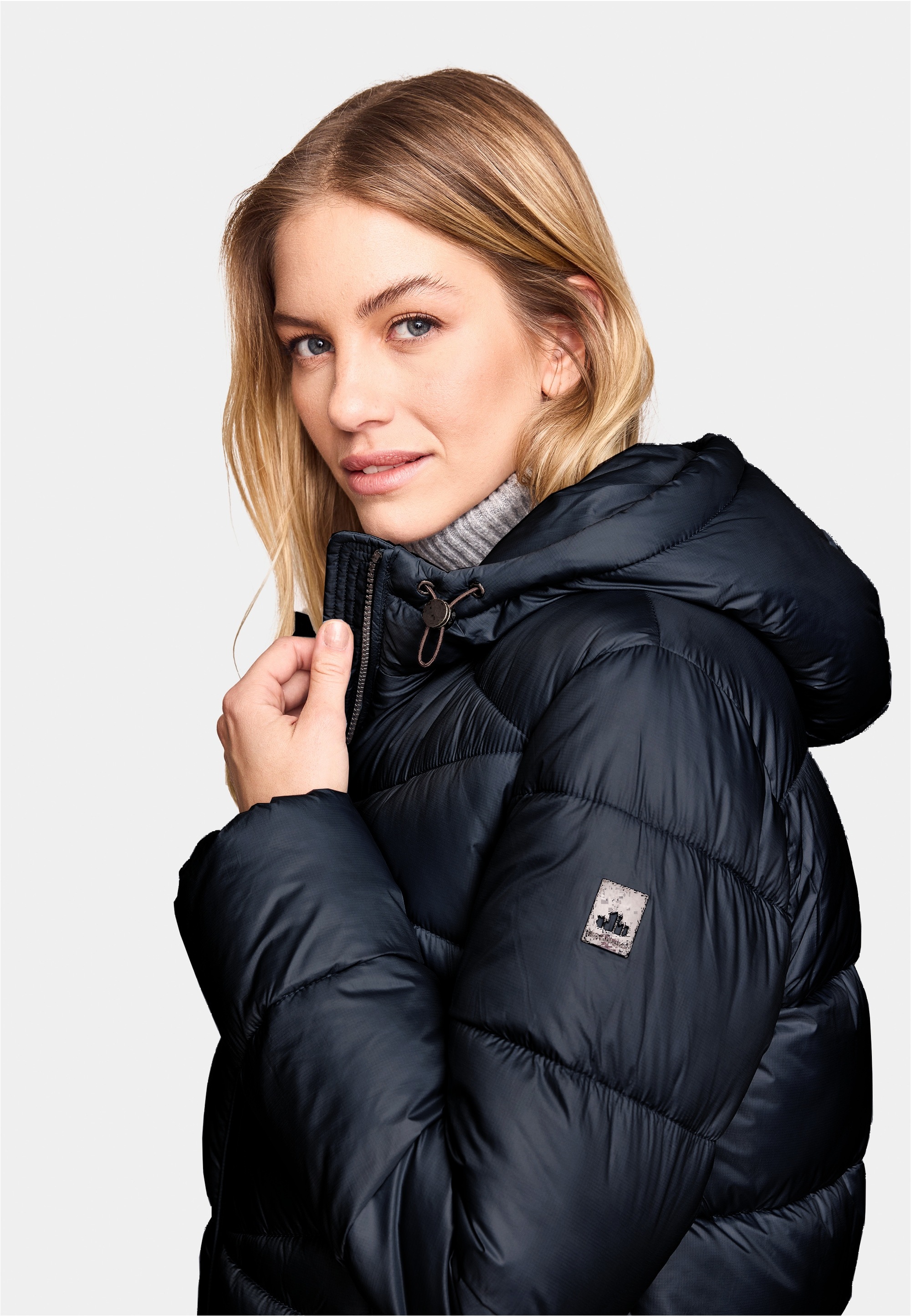 New Canadian Steppjacke »Steppjacke "CHRISTAL"«, mit Taschenbeutel aus Kuschel-Fleece