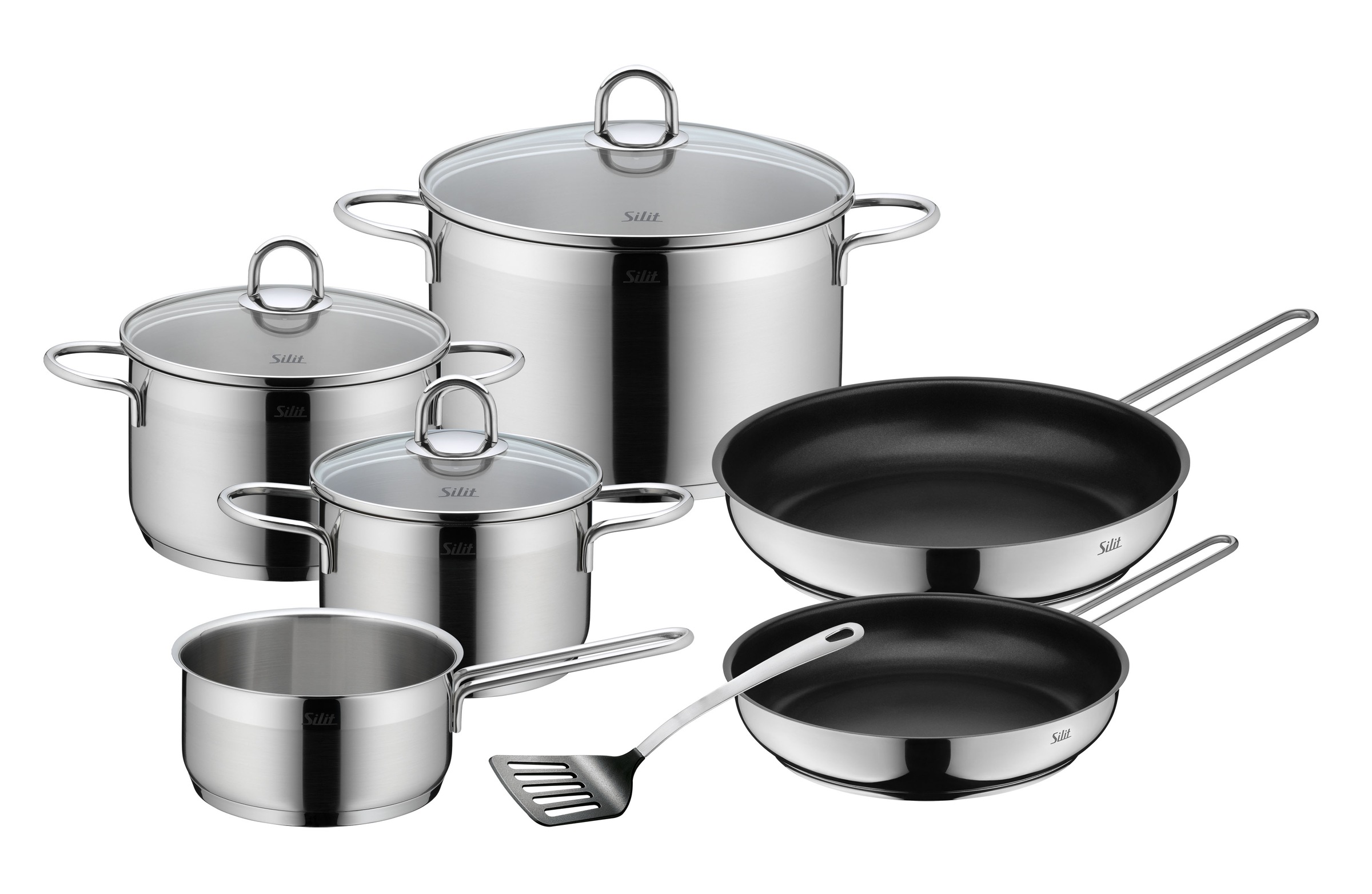 Silit Topf-Set "Diamant" Set, inkl. Pfannenwender, 10 Stk. tlg. Edelstahl 1 günstig online kaufen