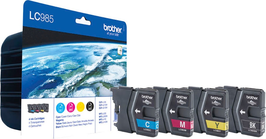Brother Tintenpatrone »LC-985 Twin Pack«, (Packung, 4 St.)