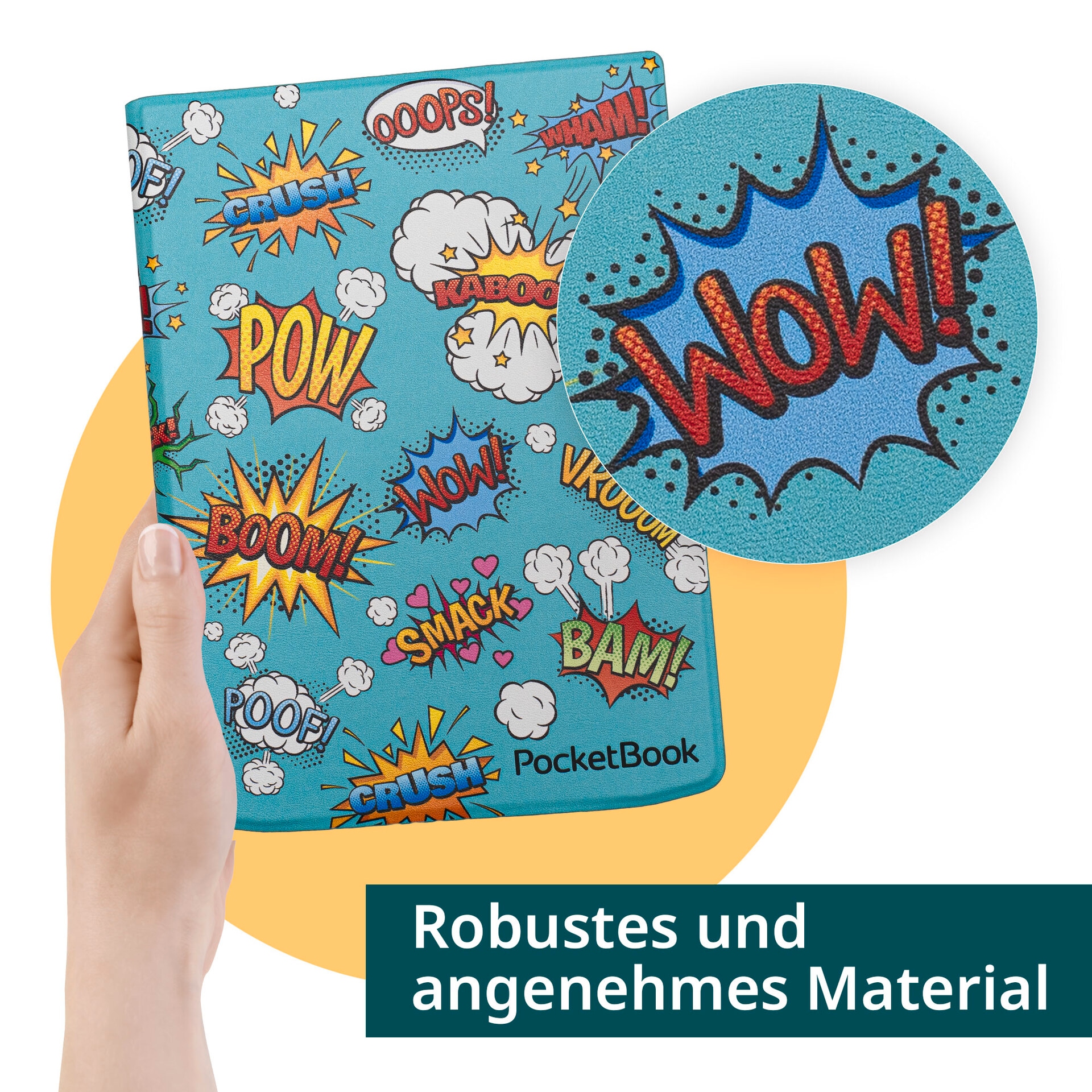PocketBook E-Reader-Hülle »Flip Cover 7,8 für InkPad 4, InkPad Color 2 & InkPad Color 3«, 19,8 cm (7,8 Zoll), Backcover, Schutzhülle, Book Cover, Case, Schutzcase, stoßfest
