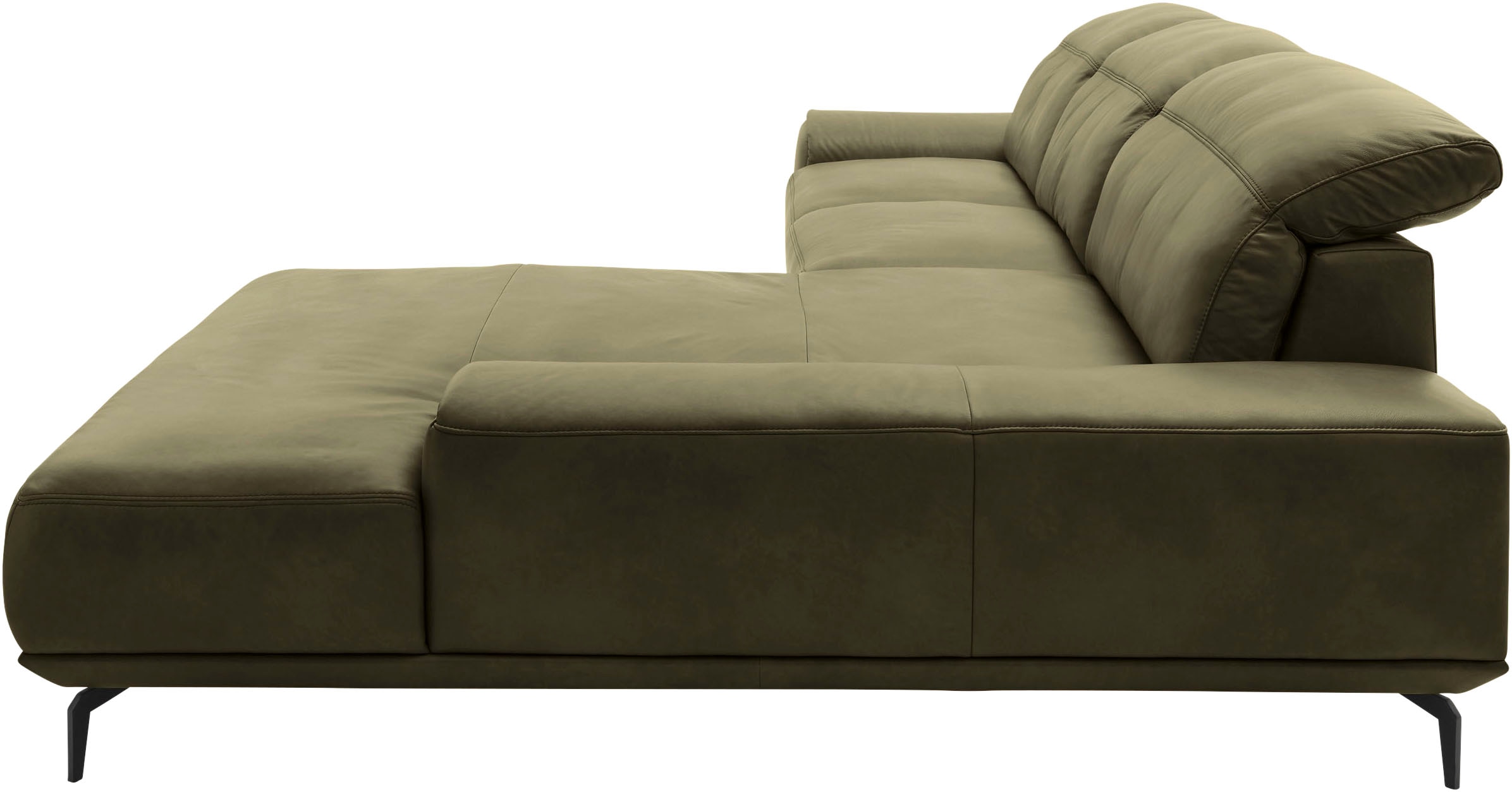 Musterring Wohnlandschaft »MR 2490«, Fuß schwarz, Sitzhöhe 48cm, wahlweise mit Funktionen, Maße 342x207 cm