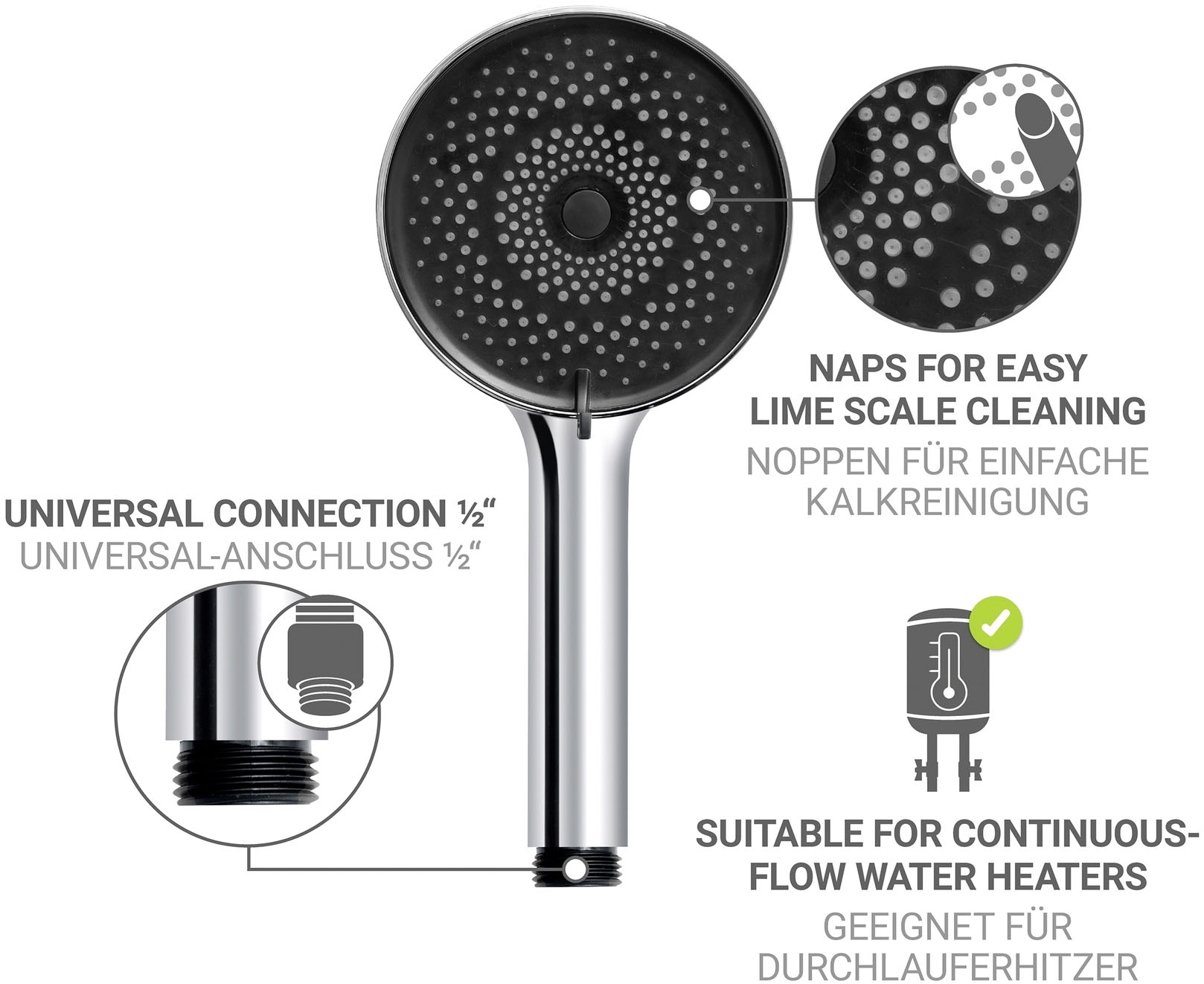 WENKO Brausehalter »Softwater« Set, 