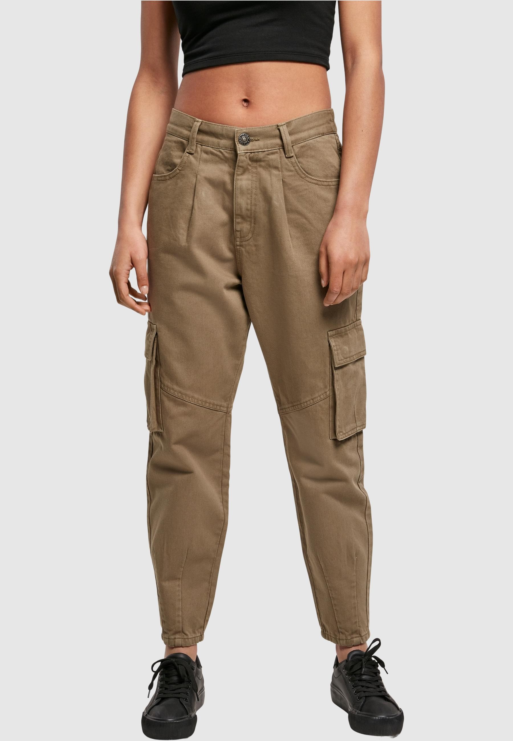 URBAN CLASSICS Cargohose »Urban Classics Damen Ladies Ballon Fit Cargo Twill Pants«, (1 tlg.)
