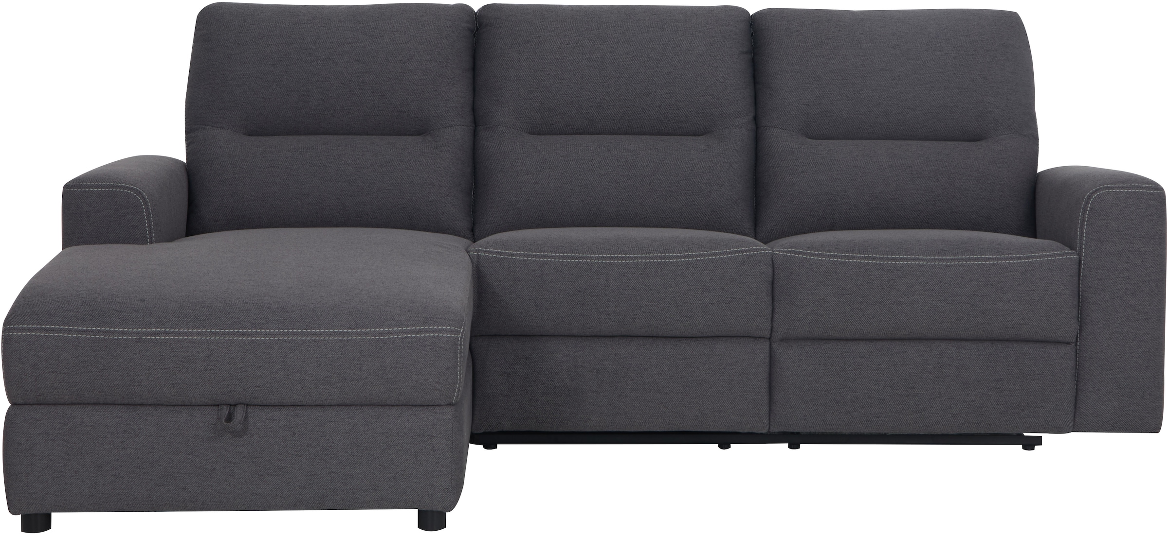 Home affaire Ecksofa »VENOIR, L-Form, 250 cm, manuelle u. elektrische Funktion (m. USB A/C)«, Stauraum unter der Recamiere, 2. Staufach, Federkern