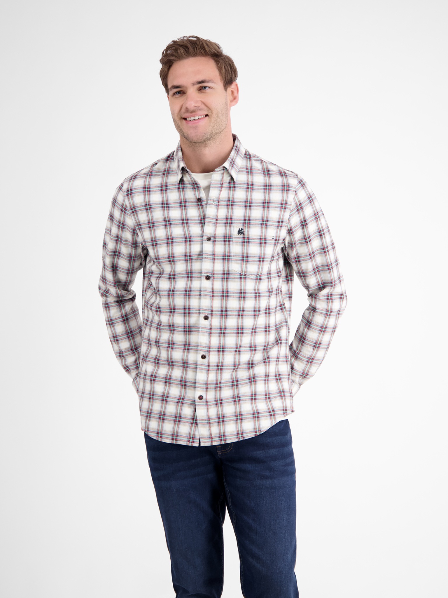 LERROS Karohemd, langarm, mit Button-Down-Kragen günstig online kaufen