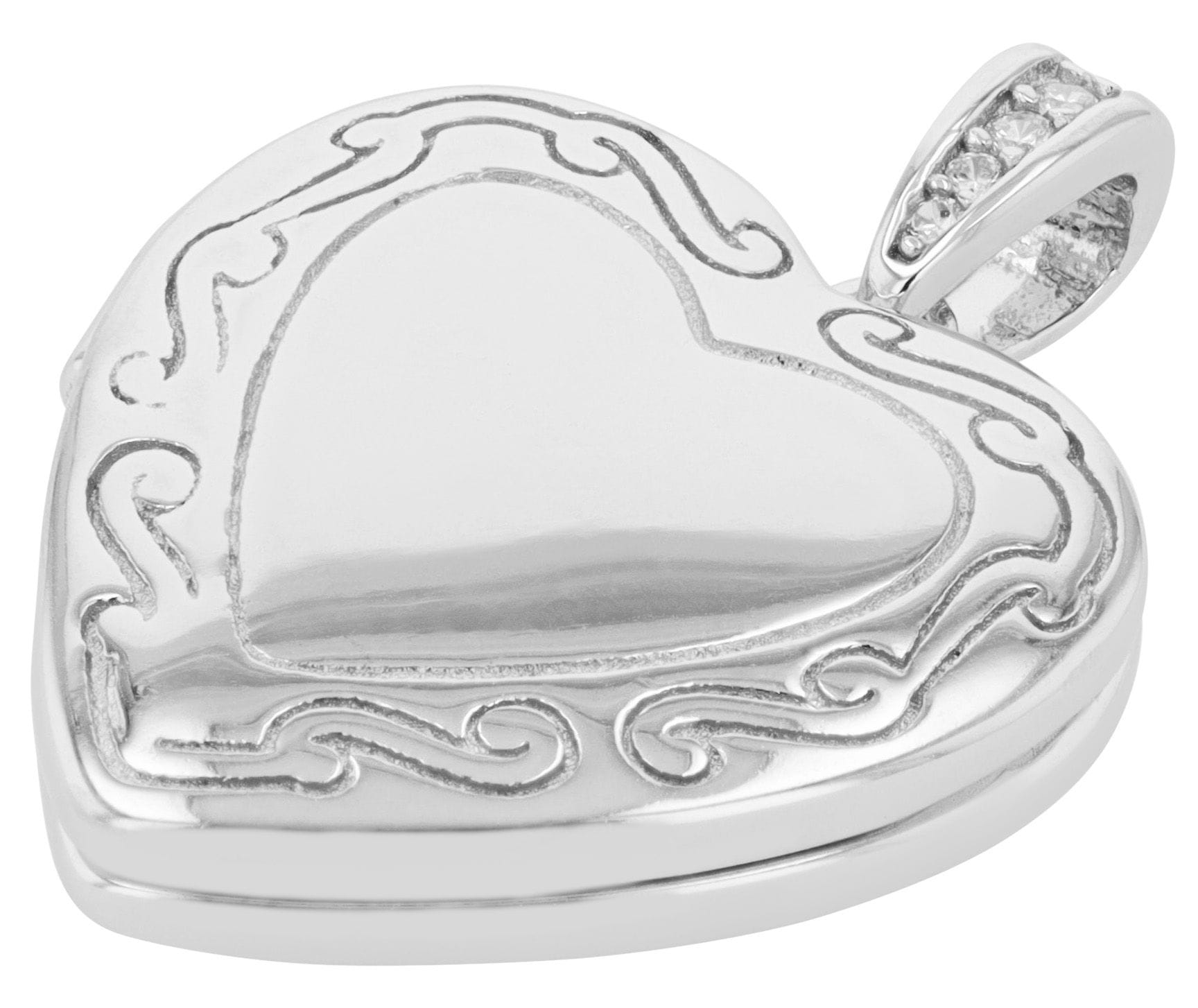 Adelia´s Medallionanhänger »Damen Anhänger – Medaillon Medaillon aus 925 Silber mit Zirkonia« ()  Ideal als Geschenk – dezent und elegant