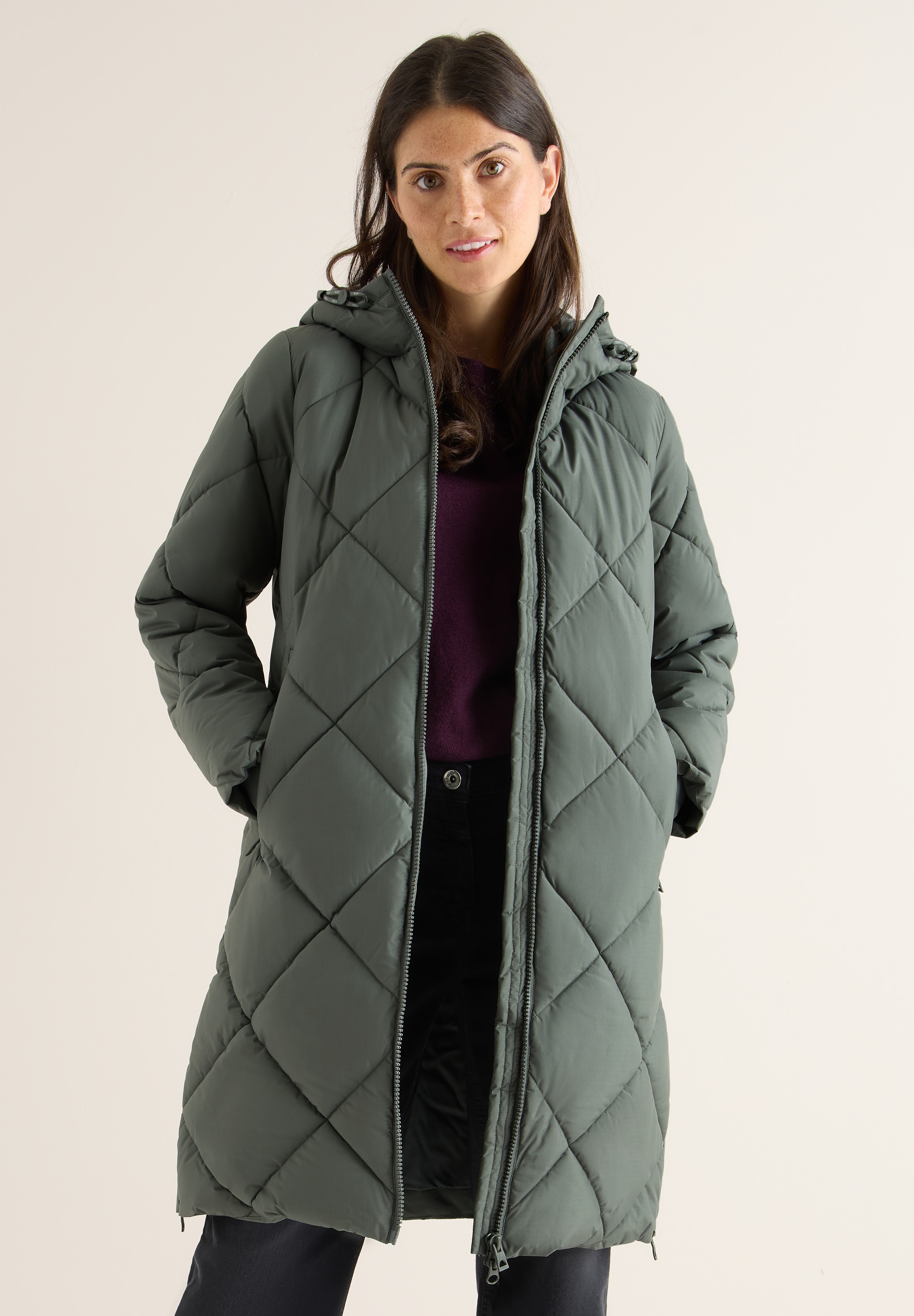 Cecil Steppmantel mit Kapuze günstig online kaufen