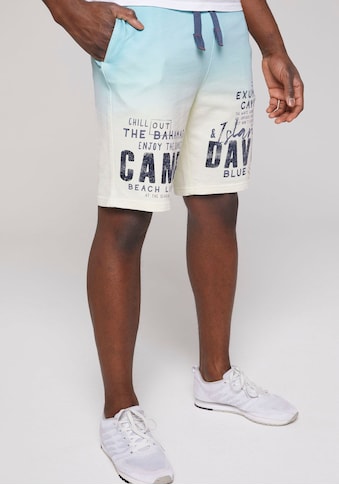 CAMP DAVID Sweatbermudas su Logoschriftzug