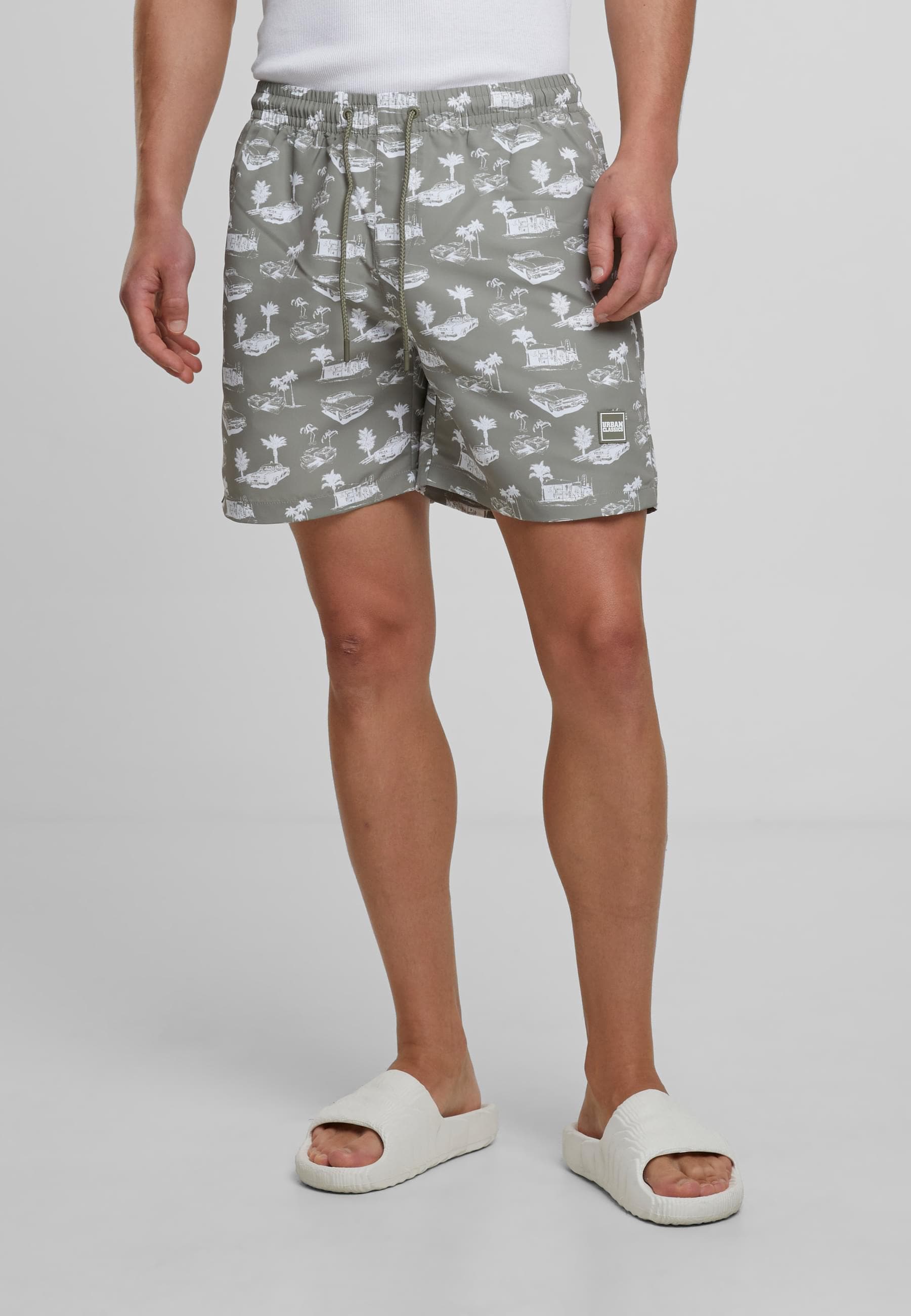 URBAN CLASSICS Badeshorts »Urban Classics Herren Pattern Swim Shorts«