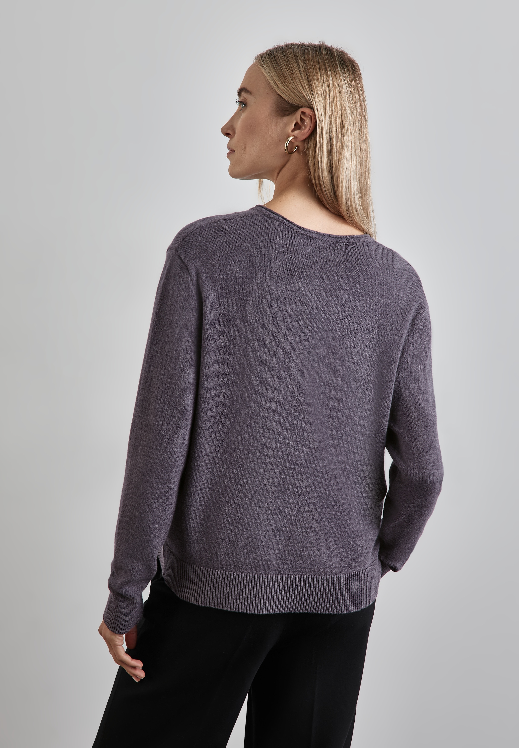 STREET ONE Strickpullover, mit V-Ausschnitt