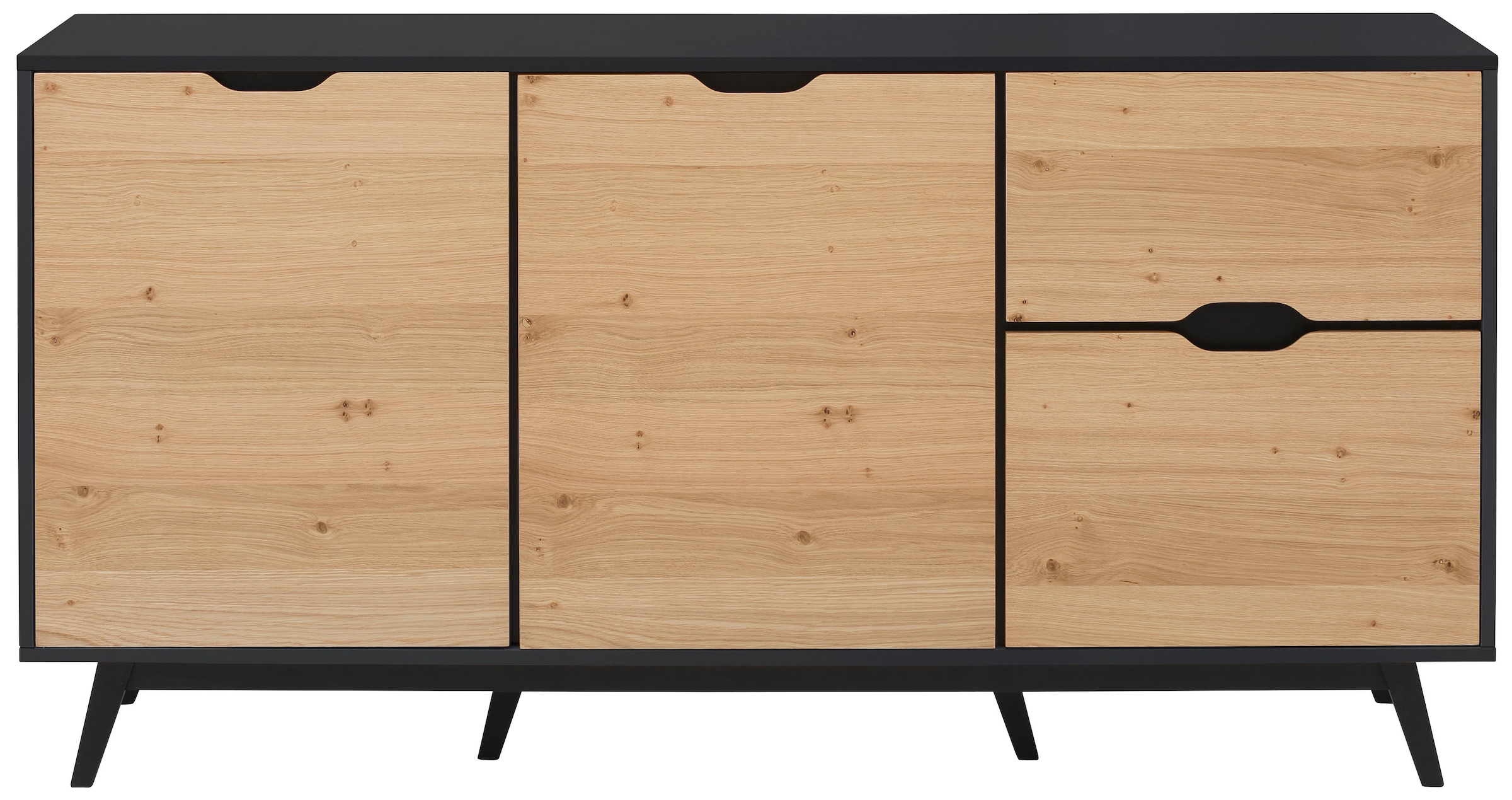 Home affaire Sideboard "Flow", Kommode mit vielen Stauraummöglichkeiten und Holzoptik, Höhe 82 cm