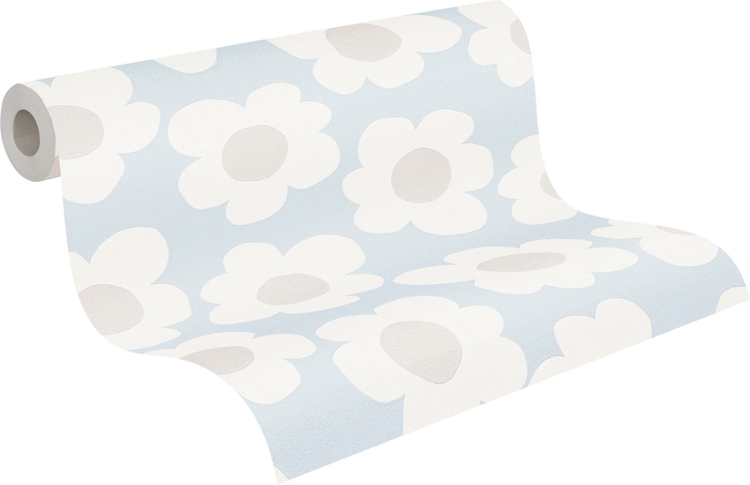 living walls Vliestapete »Kids Studio Retro Blumen – Vliestapete für Kinder« Retro | floral | geblümt glatt Große grafische Blüten im freundlichen Retro-Look
