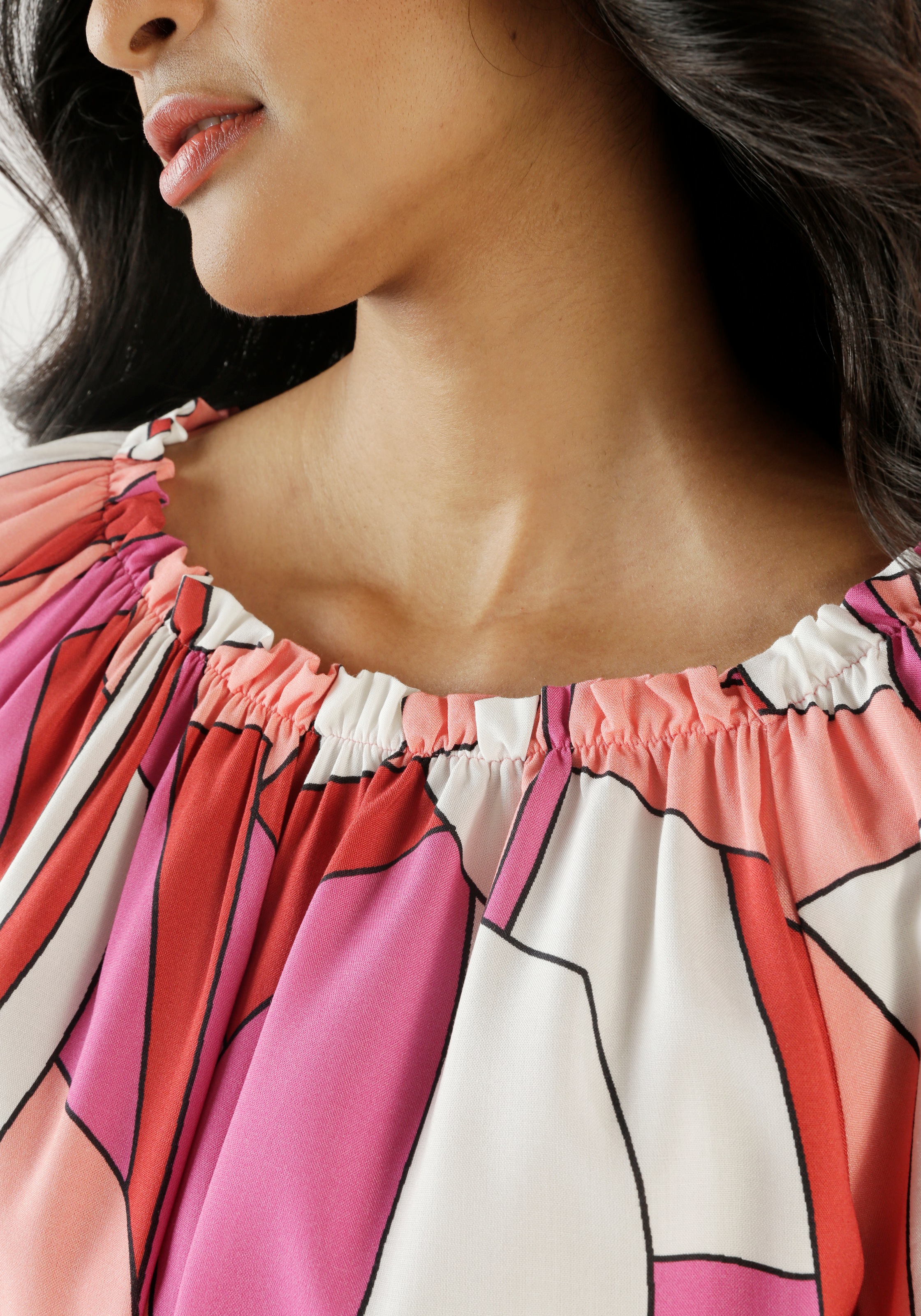 Thumbnail - Aniston SELECTED Carmenbluse, mit Rüschen am Ausschnitt