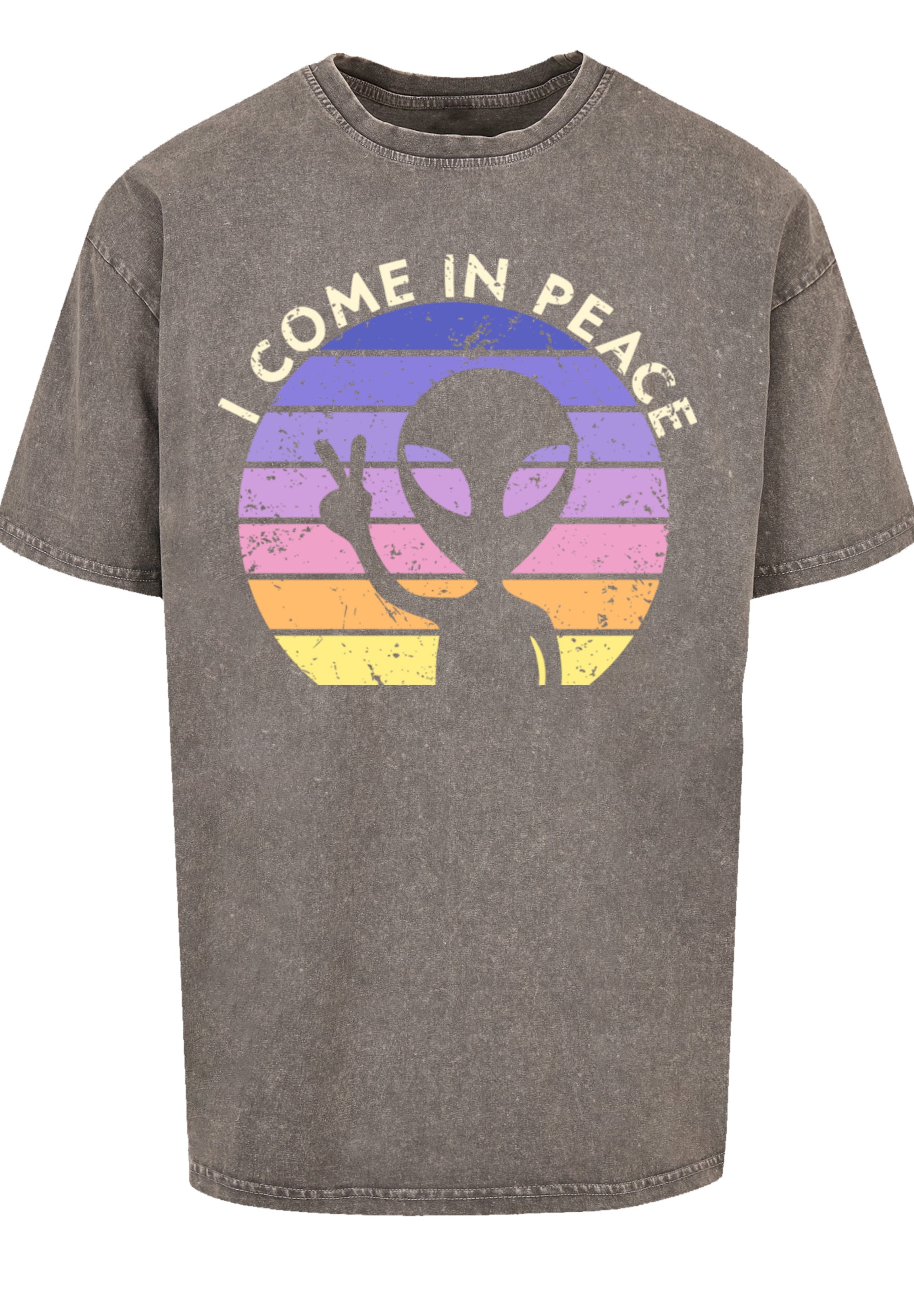 F4NT4STIC T-Shirt »Alien Peace Sunset«, Premium Qualität