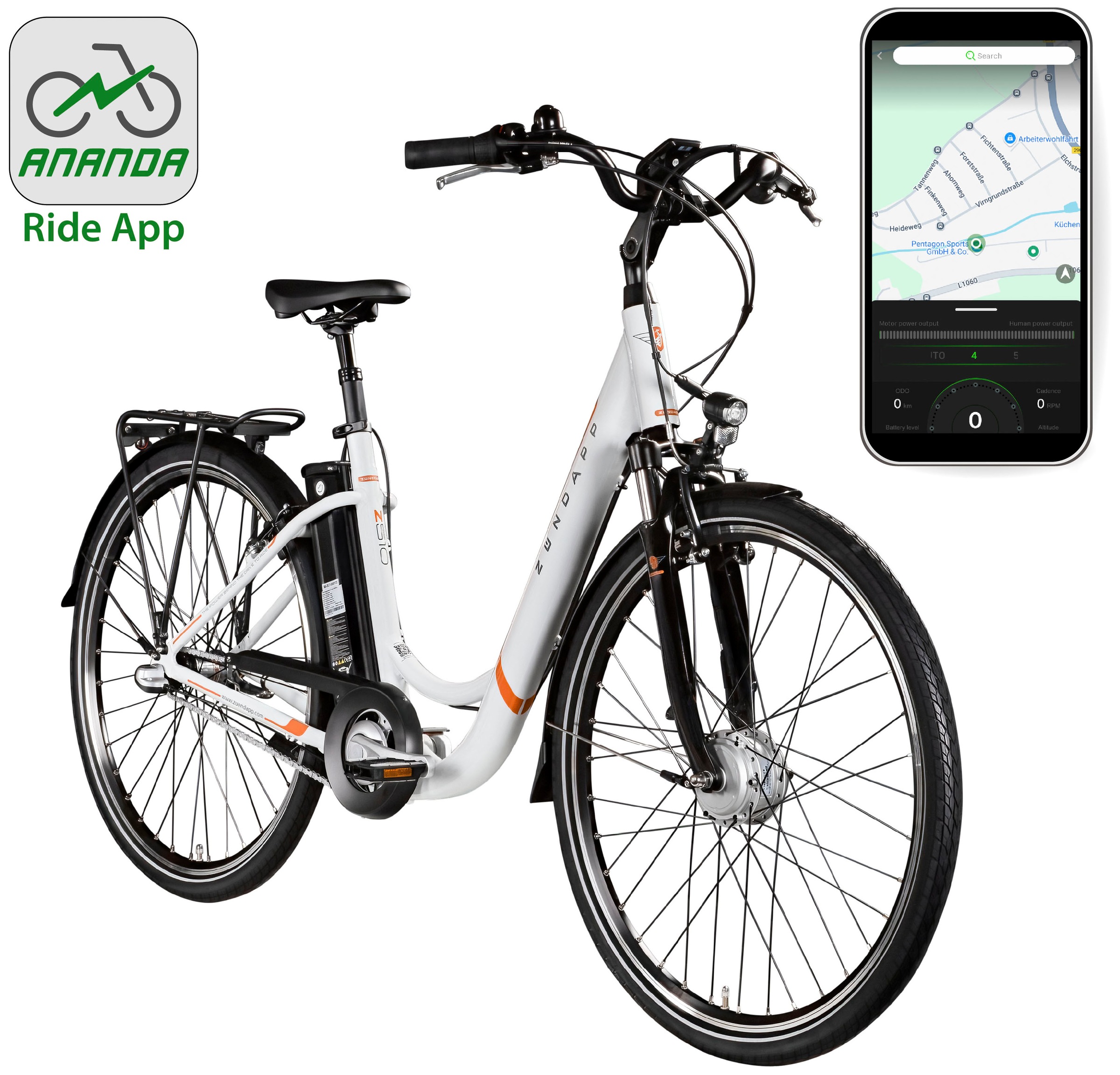 Zündapp E-Bike »Z510«, 3 Gang, Shimano, Nexus SC-3C41, Frontmotor 250 W, Pedelec, Elektrofahrrad für Damen u. Herren