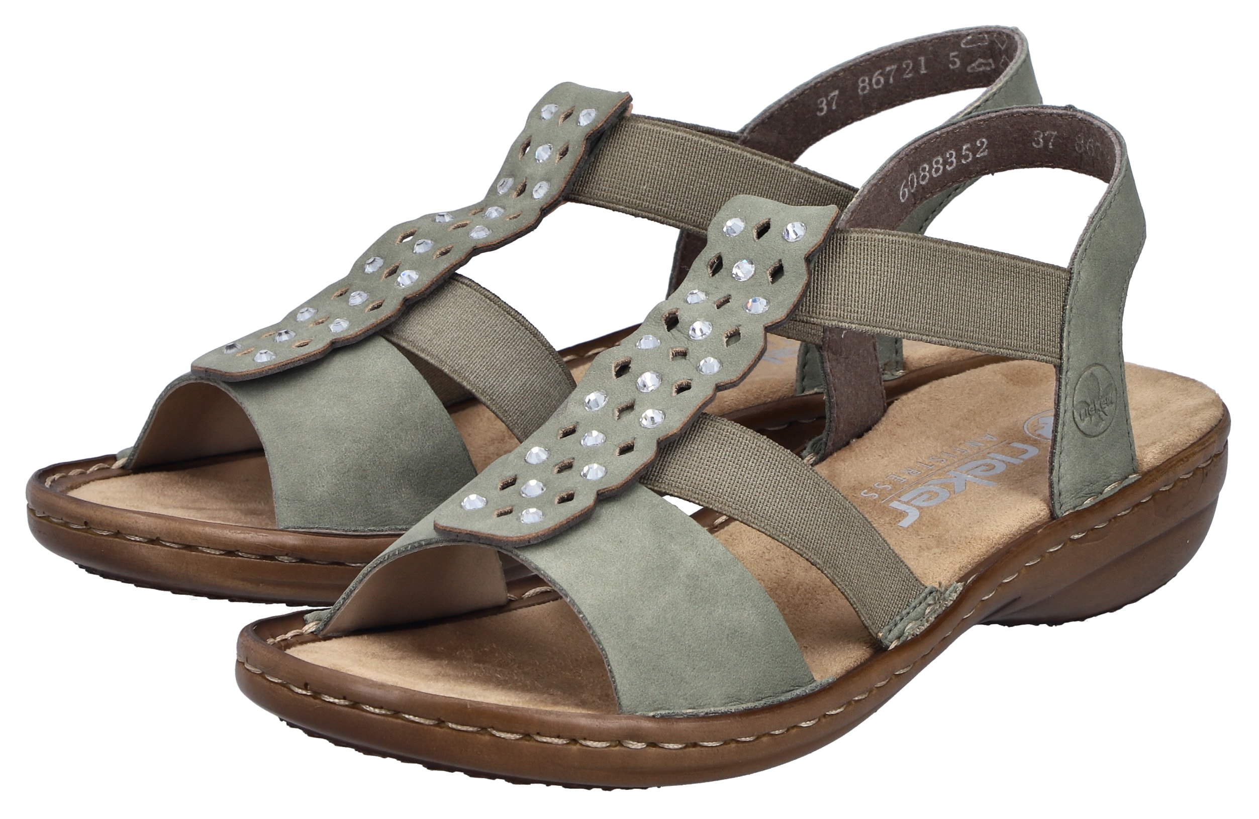 Rieker Sommerschuh, Schlupfschuh mit Gummizug für guten Sitz