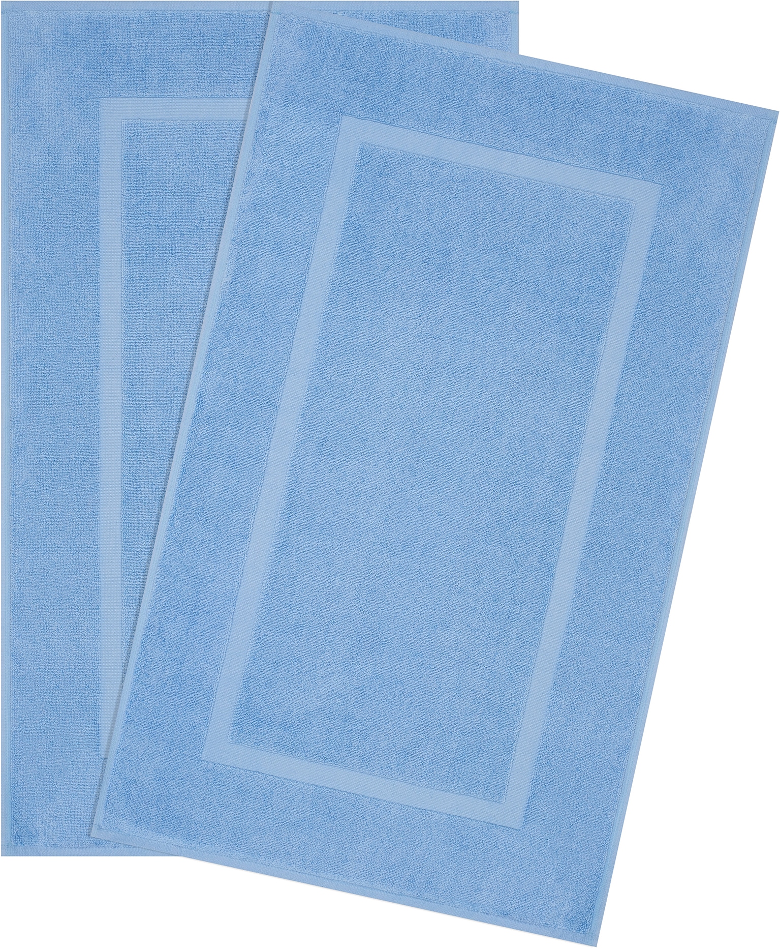 HAMMETEX "Hotelmatte, Duschvorleger" Höhe 5 mm rutschhemmend beschichtet beidseitig nutzbar 2-teiliges Set, einfarbig, 100% Baumwolle