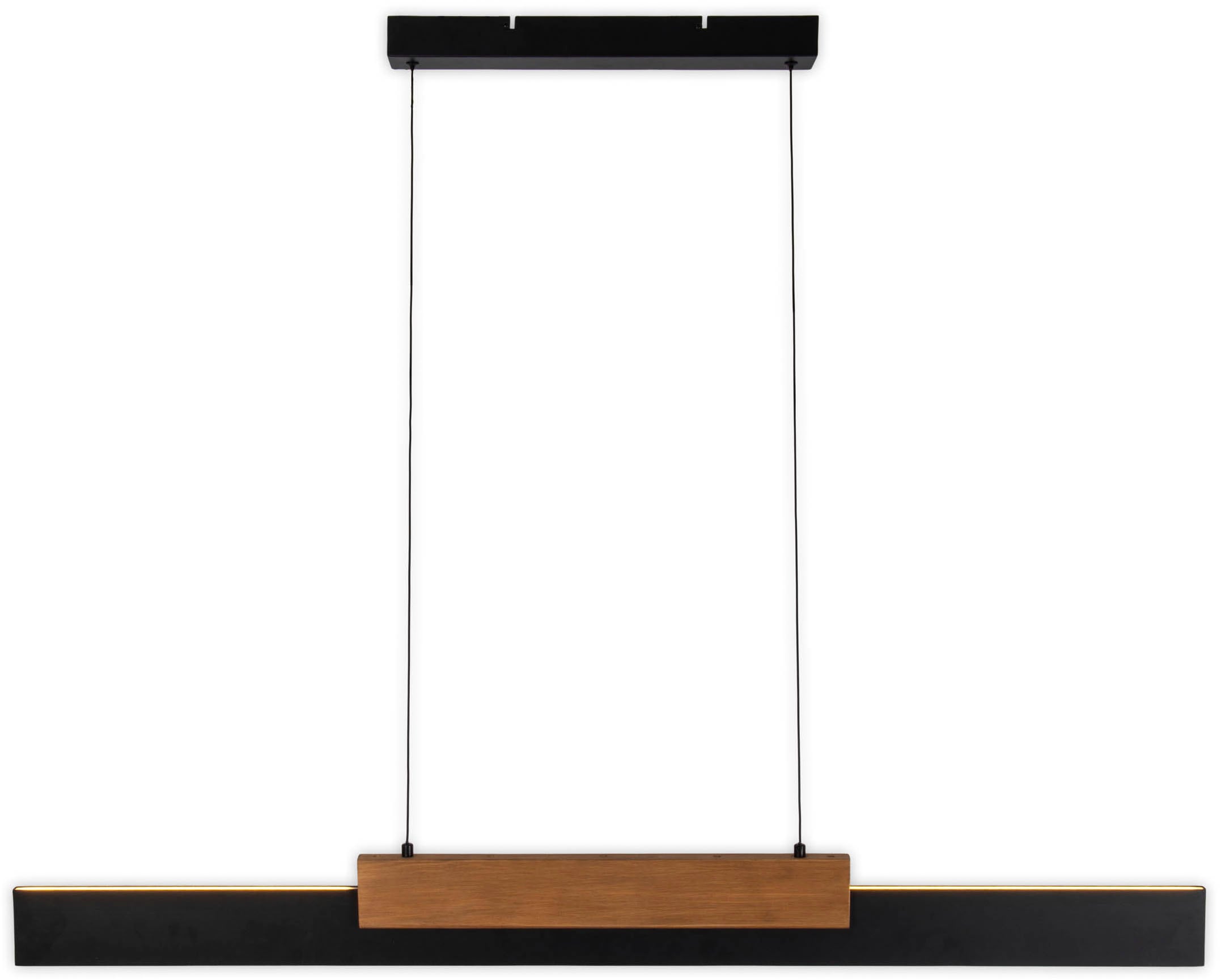 näve LED Pendelleuchte »Wiebke«, 1 flammig, Leuchtmittel LED-Modul | LED wechselbar, mit Holz, dimmbar per Wandschalter, Memoryfunktion, höhenverstellbar