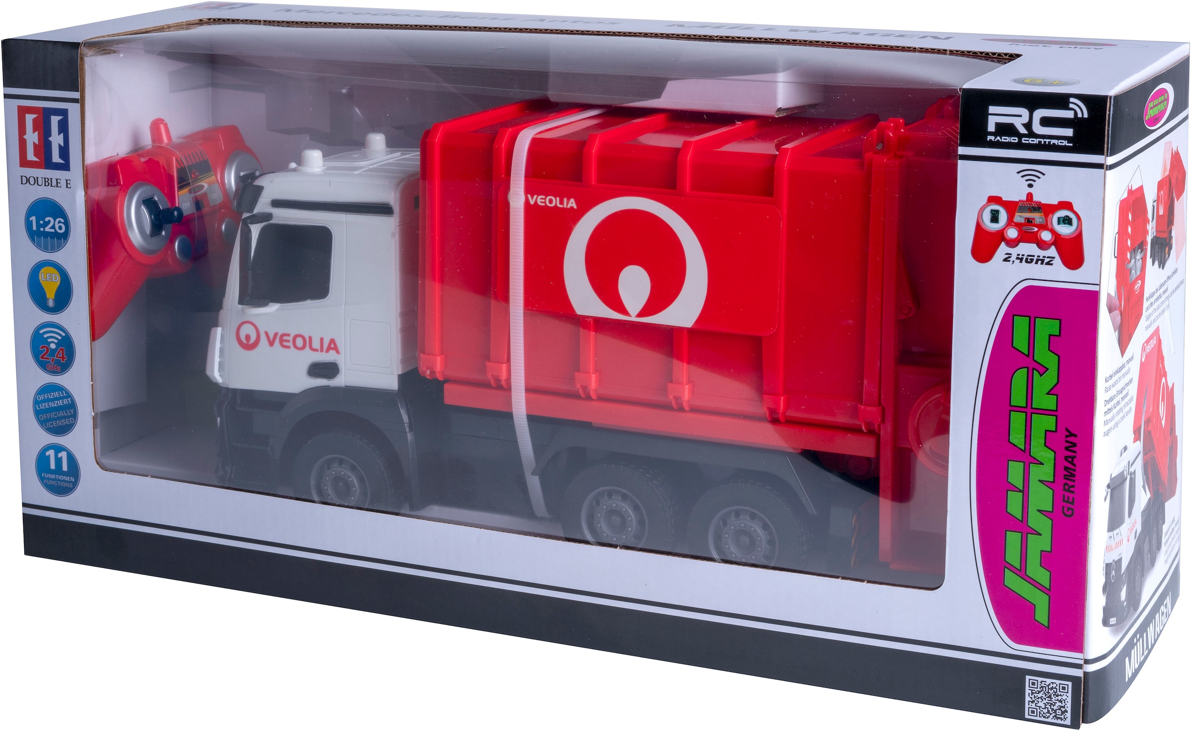 Jamara RC-LKW »Müllwagen Mercedes-Benz Antos 2,4GHz« LED-Licht vorne; Maßstab 1:26