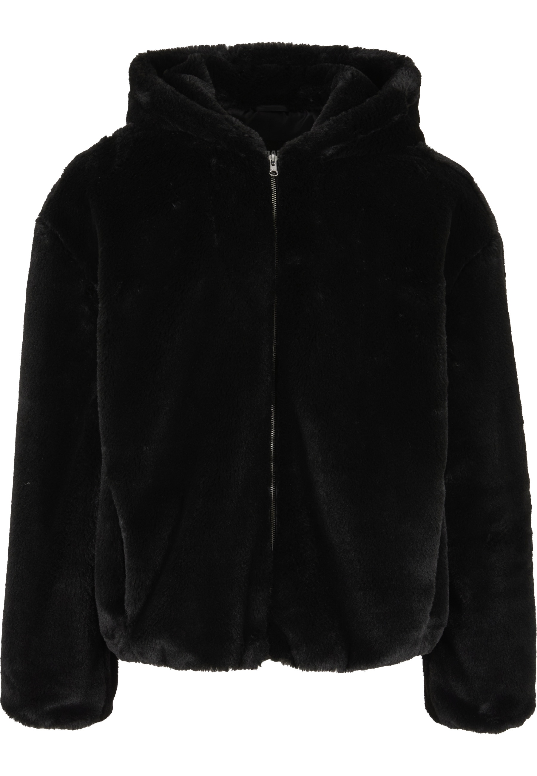 URBAN CLASSICS Wintermantel "Urban Classics Full Zip Faux Fur Hoodie"