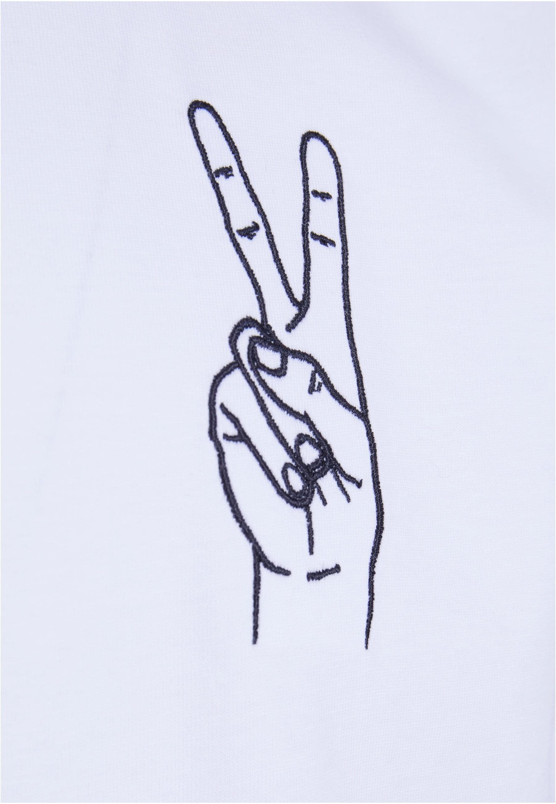 MisterTee T-Shirt »MisterTee Herren Peace Sign Tee EMB«, (1 tlg.)