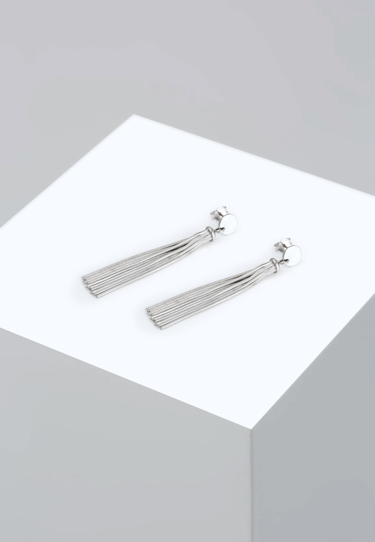 Elli Paar Ohrhänger »Ohrhänger Schlangenkette 925 Sterling Silber«