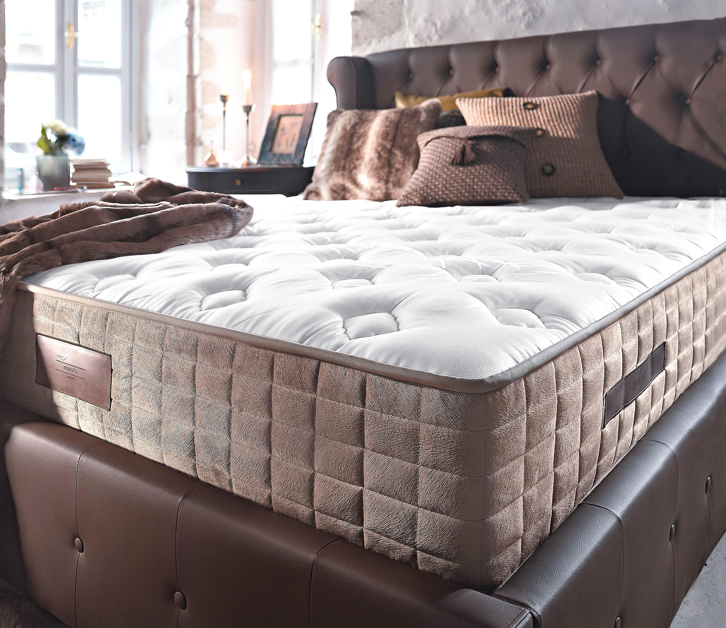 Yatas Bedding Bonnellfederkernmatratze "Majestät Luxus, Matratze 90x200, 14 günstig online kaufen