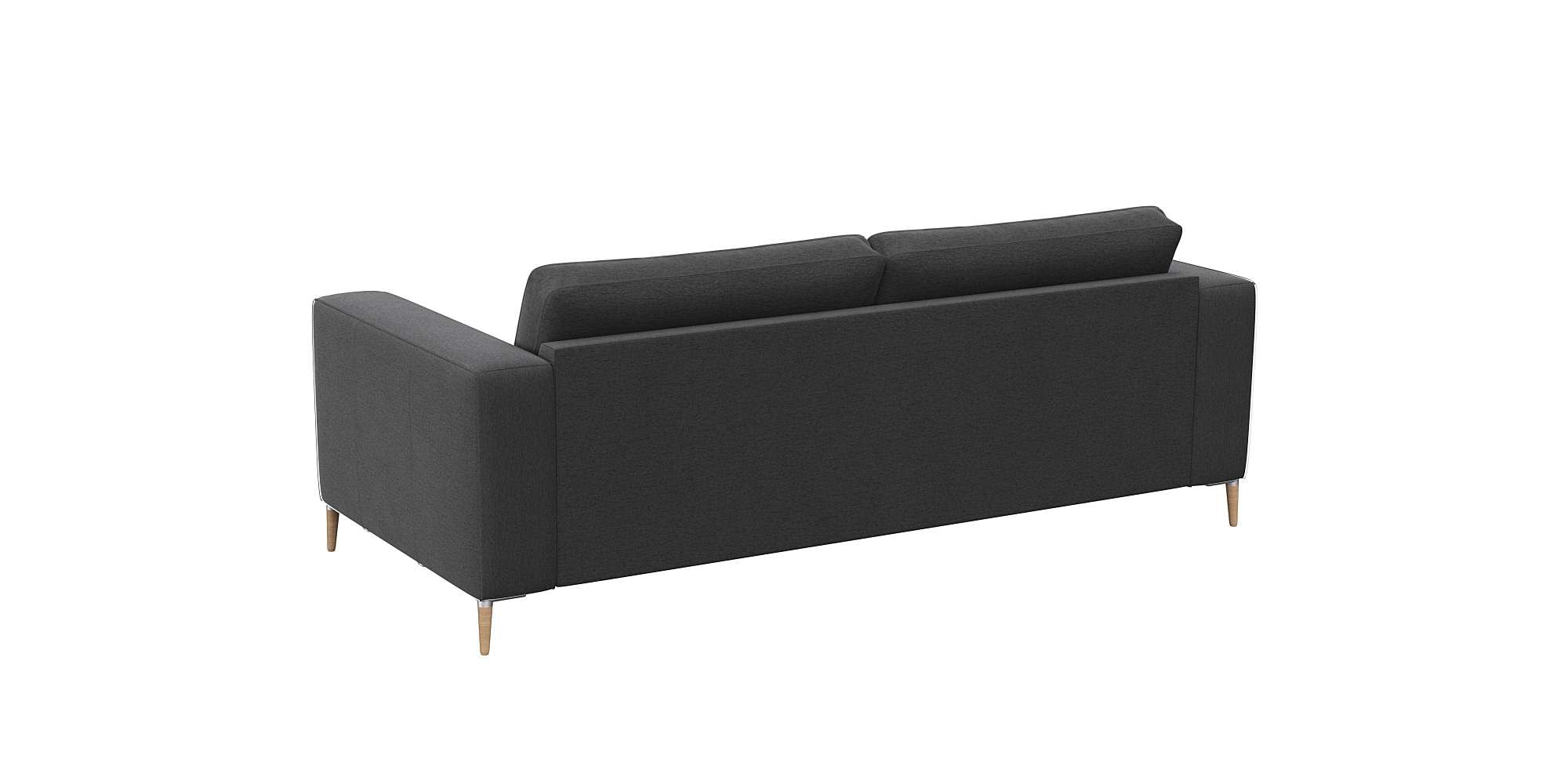 FLEXLUX 2,5-Sitzer »Fiore, super Sitzkomfort durch Kaltschaum,«, breite Armlehnen, Füße Alu+ Eiche