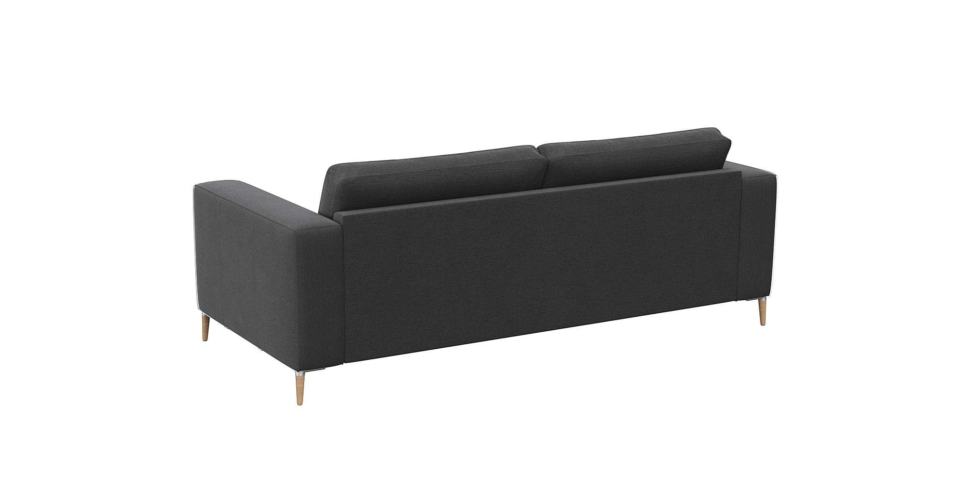 Thumbnail - FLEXLUX 2,5-Sitzer "Fiore, super Sitzkomfort durch Kaltschaum," breite Armlehnen, Füße Alu+ Eiche